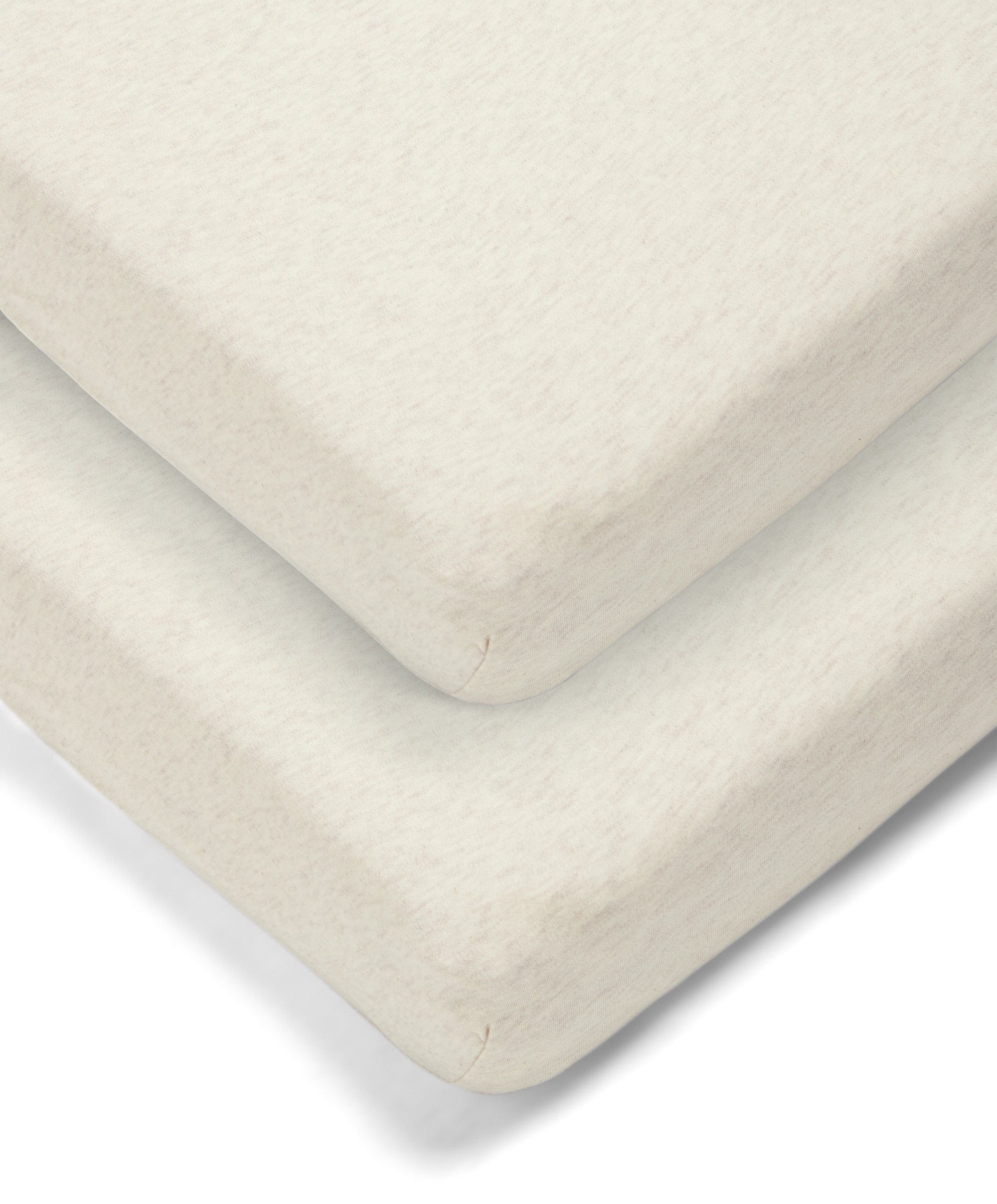 Cotbed Fitted Sheets (2 Pack) – Oatmeal - Image 2