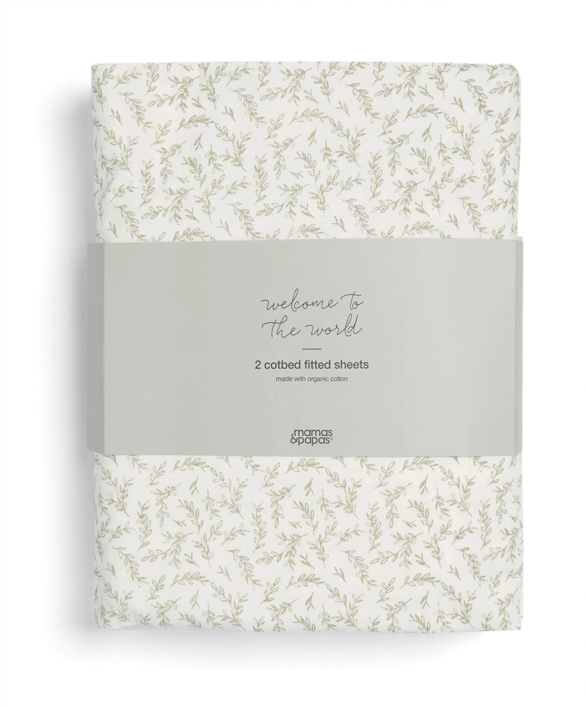 Cotbed Fitted Sheets (2 pack) Seed/Leaf - Welcome to the World Seedling - Image 10
