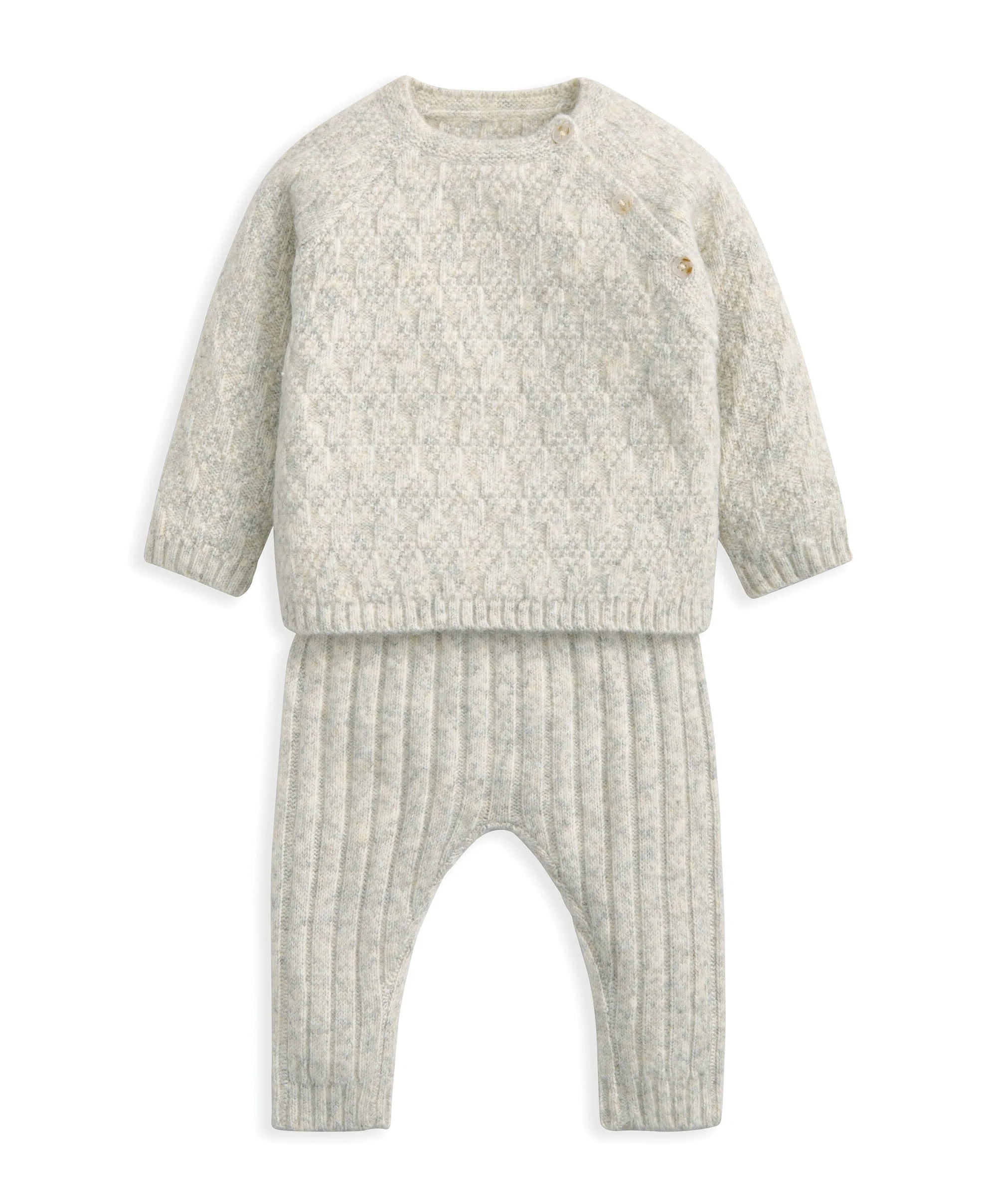 Knitted Top & Leggings Set (2 Pieces) – Grey Marl - Image 4