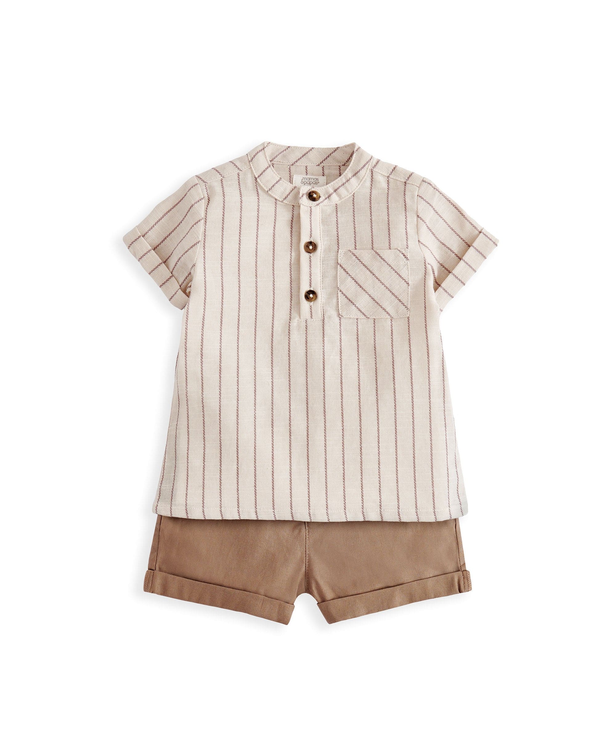 Rust Shirt & Shorts Outfit Set - Image 4