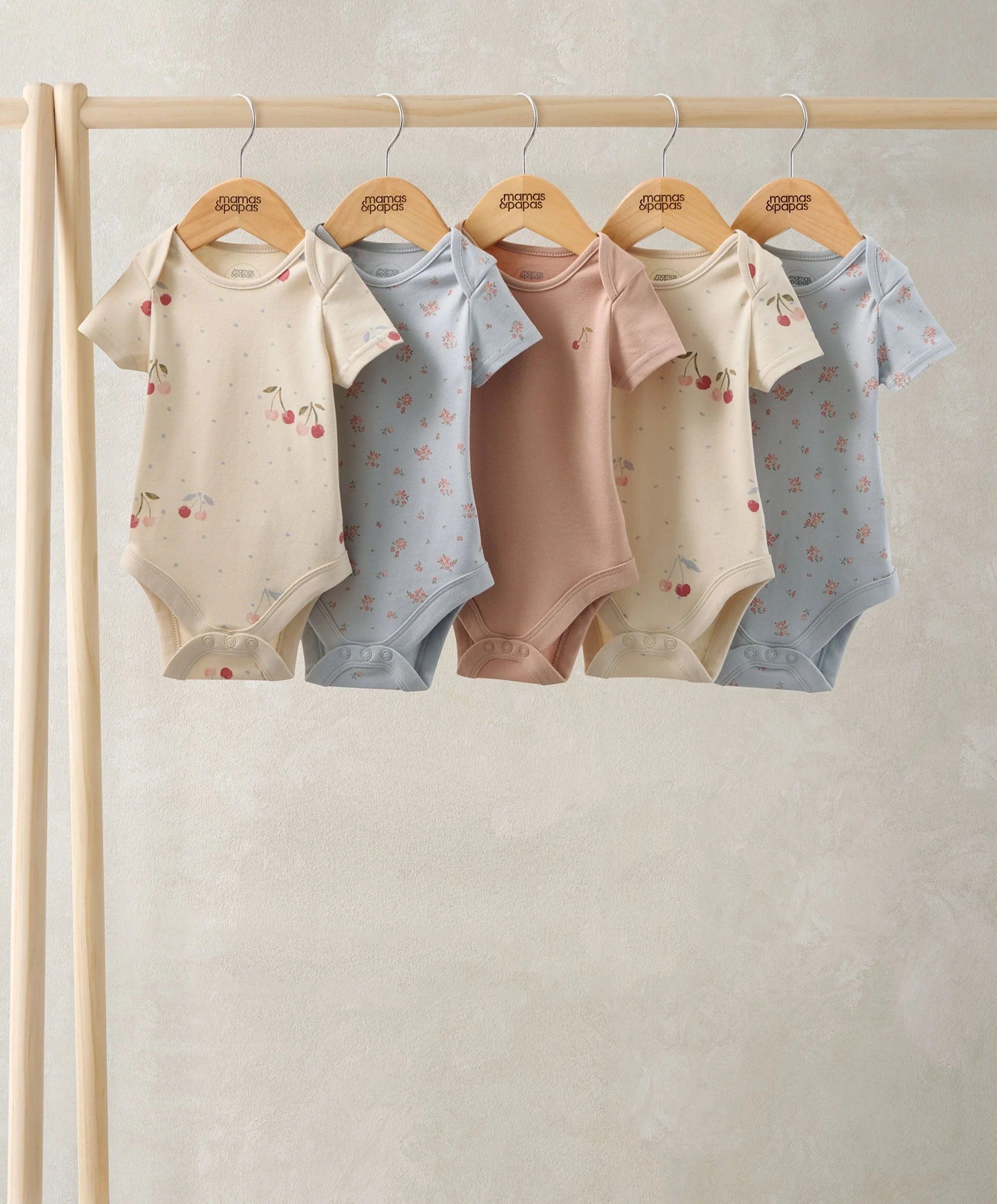 Cherries Short Sleeve Bodysuits (Pack of 5)