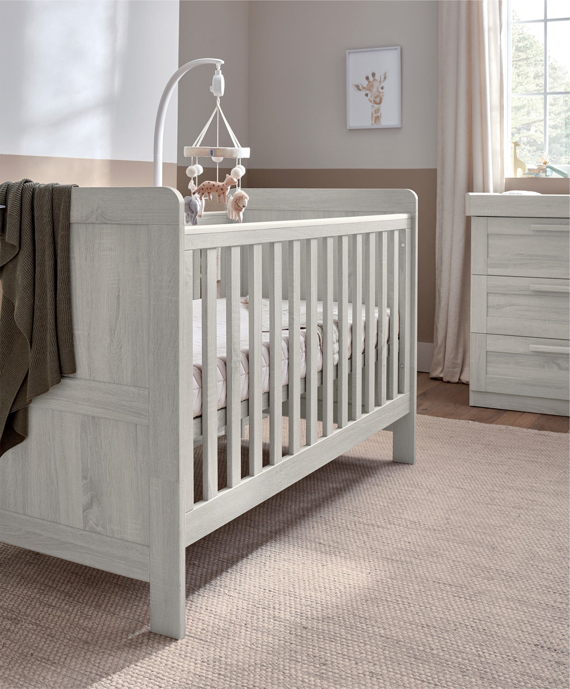 Atlas 2 Piece Cotbed Set with Dresser Changer - Nimbus White - Image 14