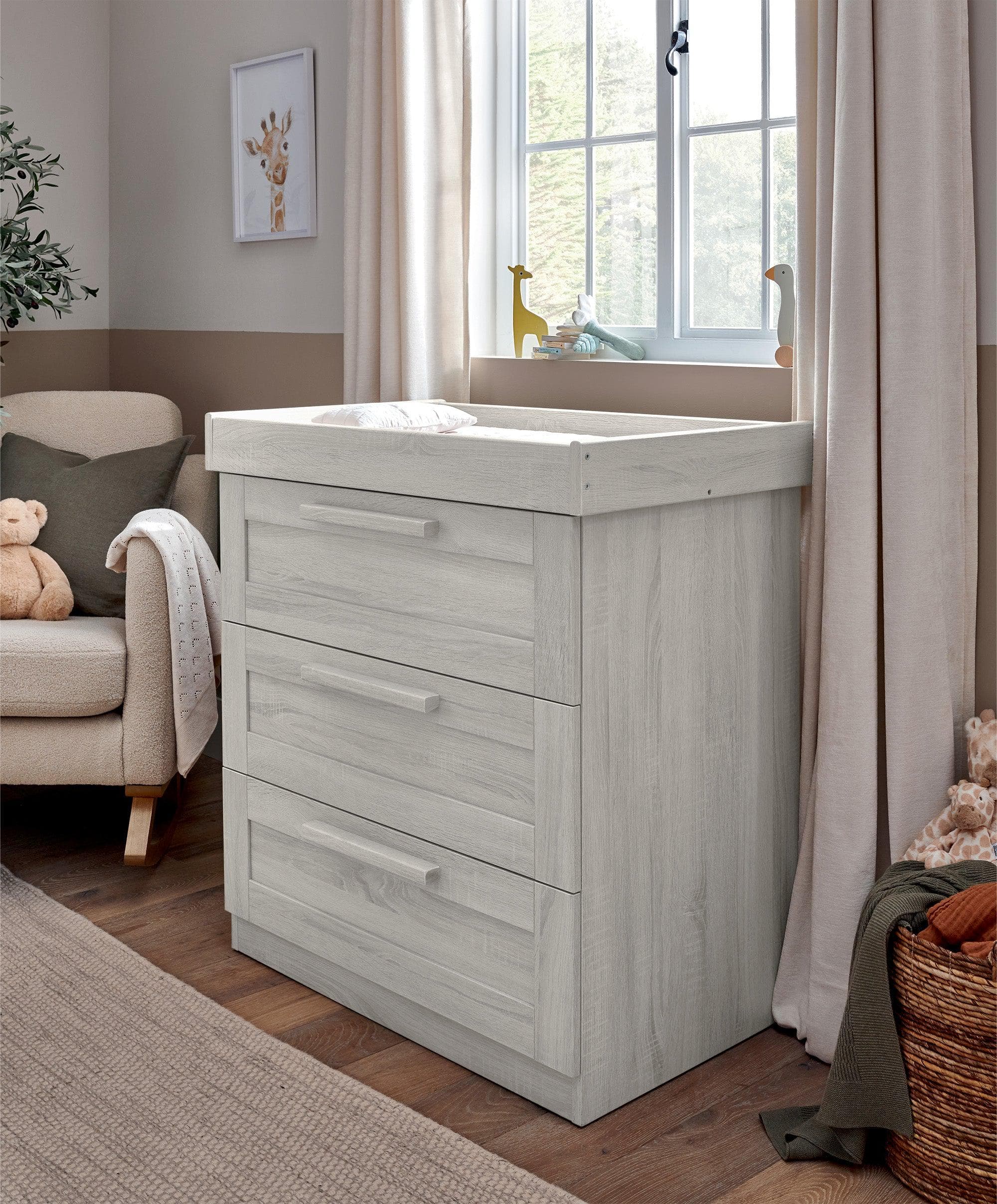 Atlas 2 Piece Cotbed Set with Dresser Changer - Nimbus White - Image 6