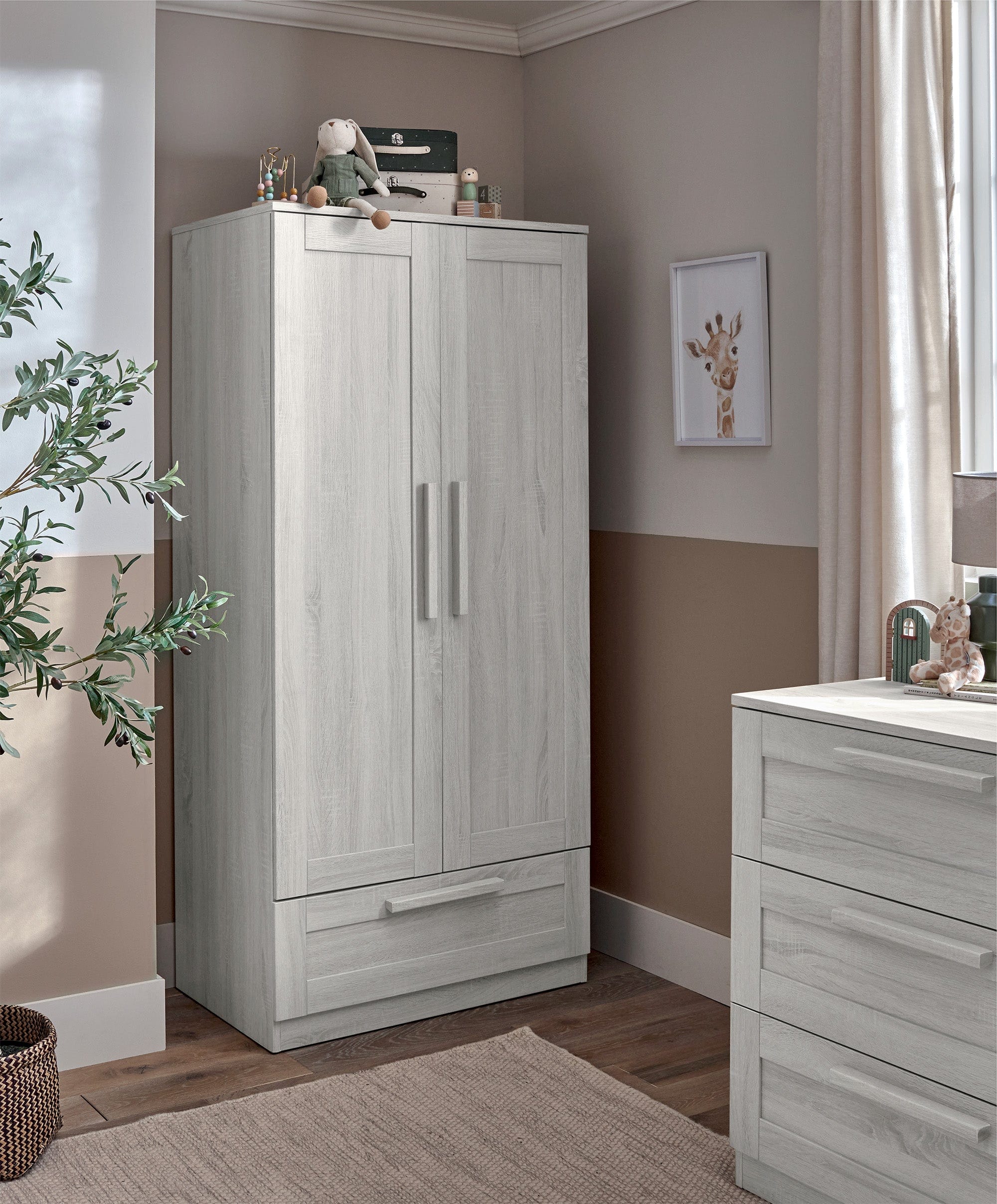 Atlas 3 Piece Cotbed Range with Dresser Changer & Wardrobe - Nimbus White - Image 22
