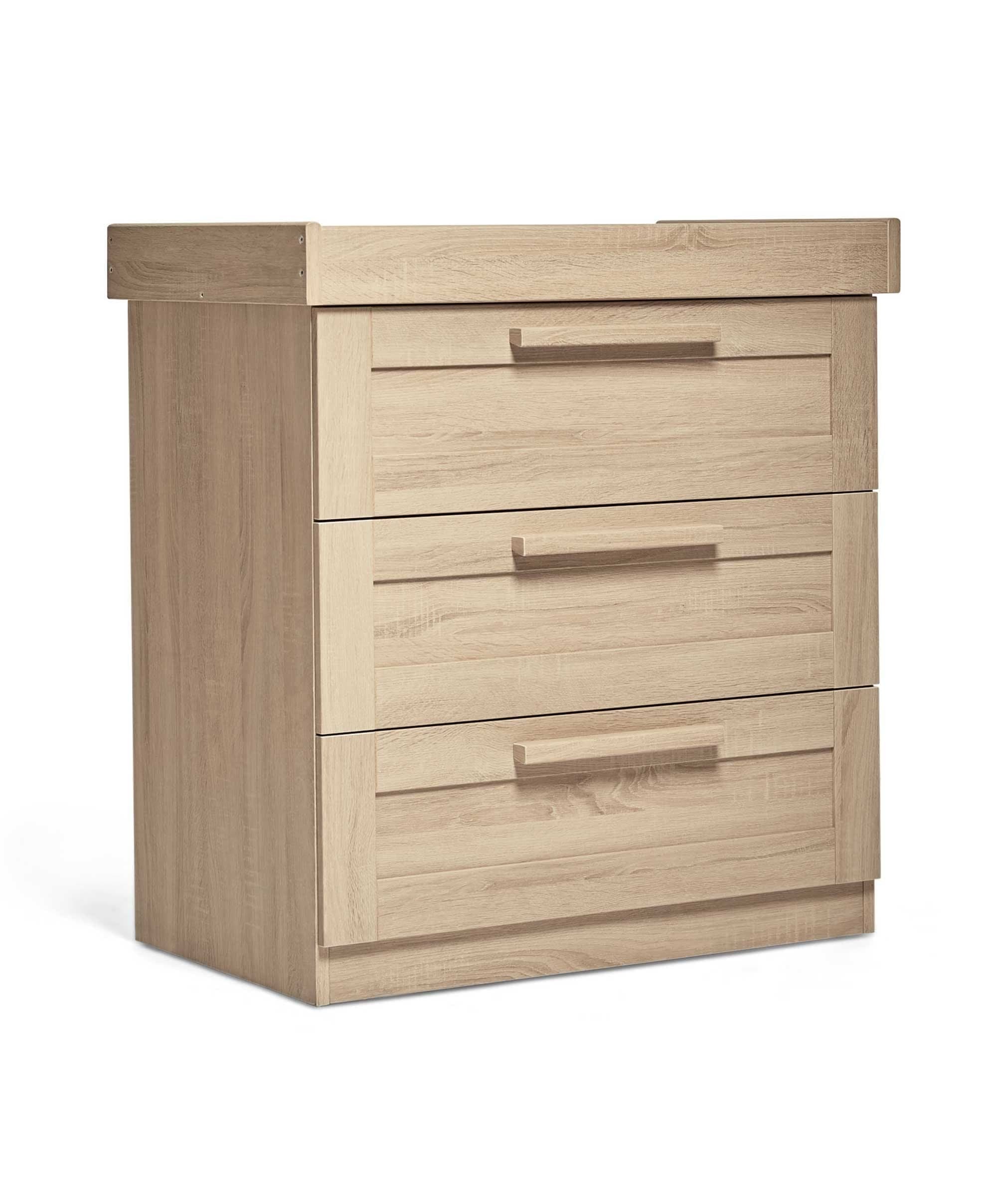 Atlas 3 Piece Small Cotbed Range with Dresser Changer & Wardrobe - Light Oak - Image 9