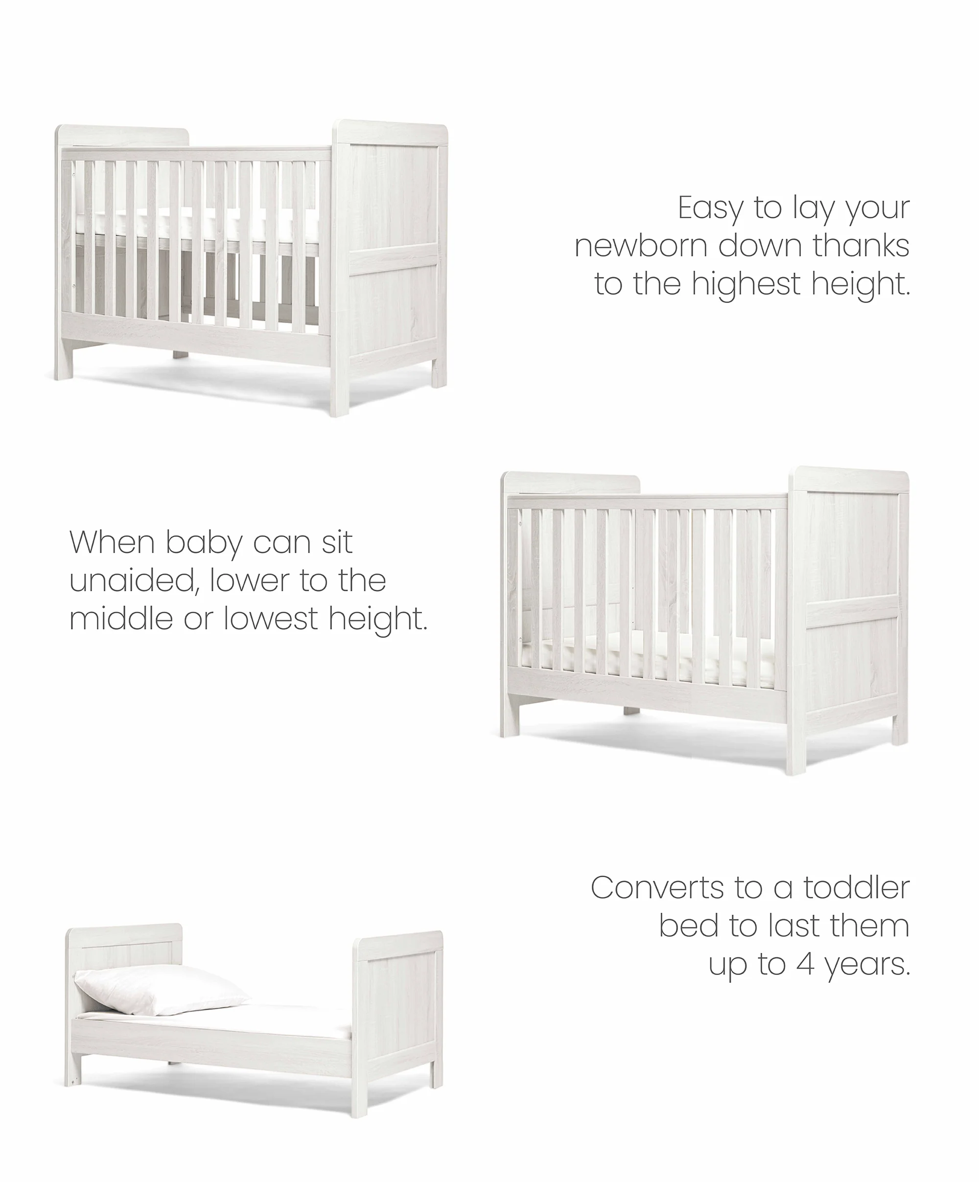 Atlas Small Cotbed - White - Image 6