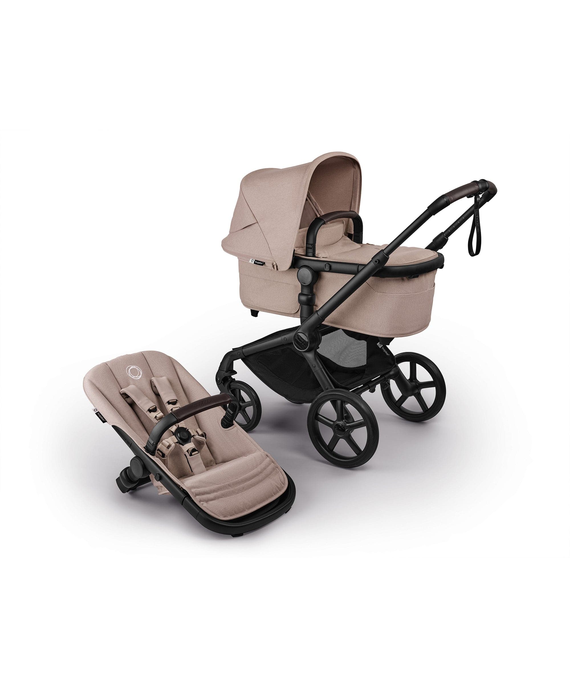 Bugaboo Fox 5 Renew Complete Pushchair Bundle with Cybex Cloud T Car Seat (8 Pieces) - Desert Taupe Melange - Image 2