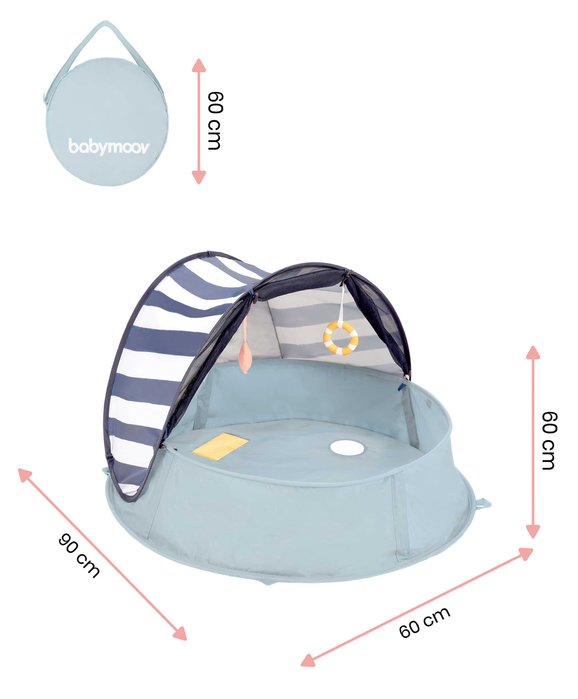 Babymoov Aquani Anti-UV Tent, Paddling Pool & Playpen UPF 50+ - Mariniere - Image 18