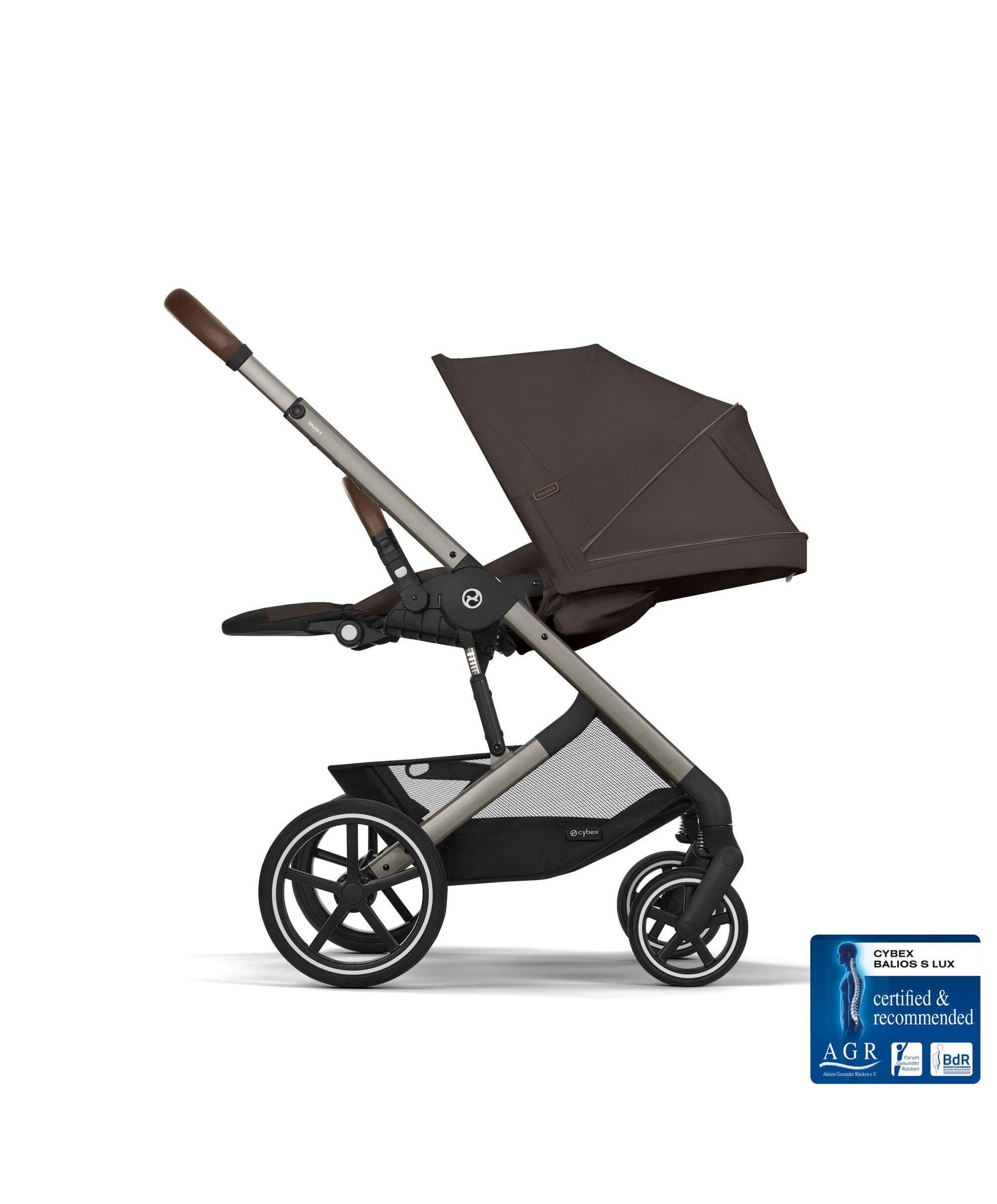 Cybex Balios S Lux Pushchair Bundle With Cybex Cloud T i-Size + Baby Car Seat & Base (7 Pieces) - Chocolate Brown - Image 7