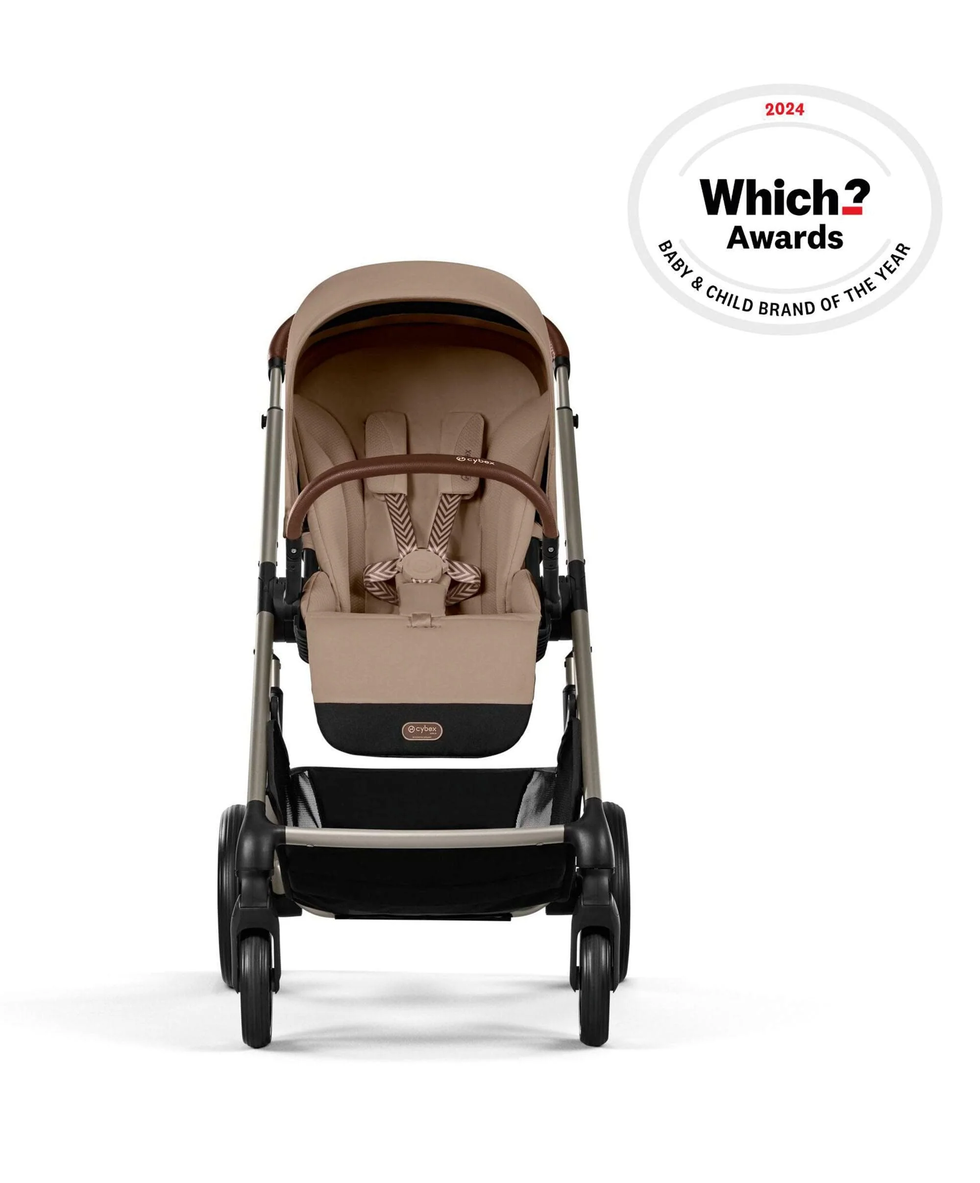 Cybex Balios Pushchair Bundle with Cybex Aton B2 i-Size Car Seat (6 Pieces) - Almond Beige - Image 3