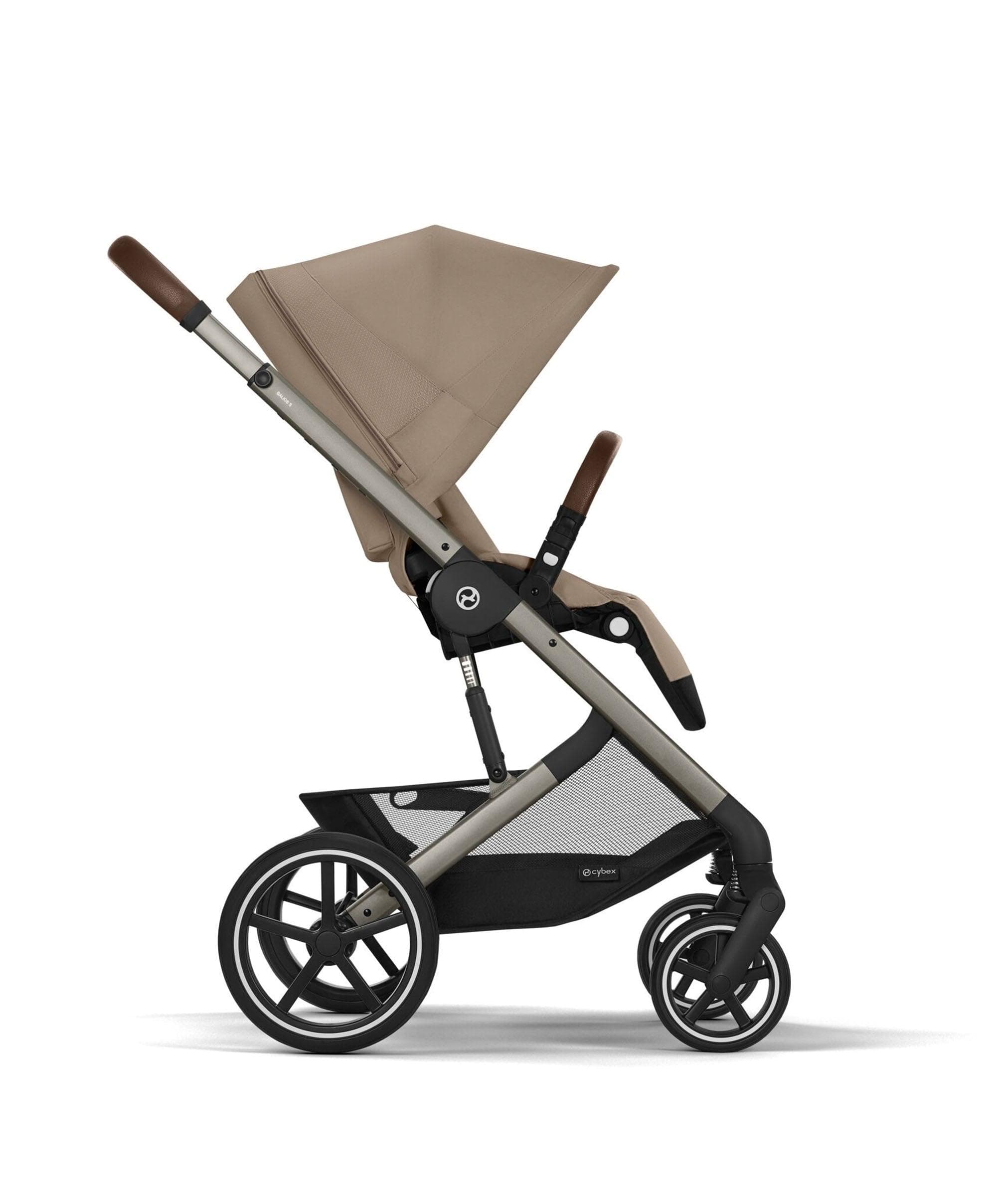 Cybex Balios Pushchair Bundle with Cybex Aton B2 i-Size Car Seat (6 Pieces) - Almond Beige - Image 4