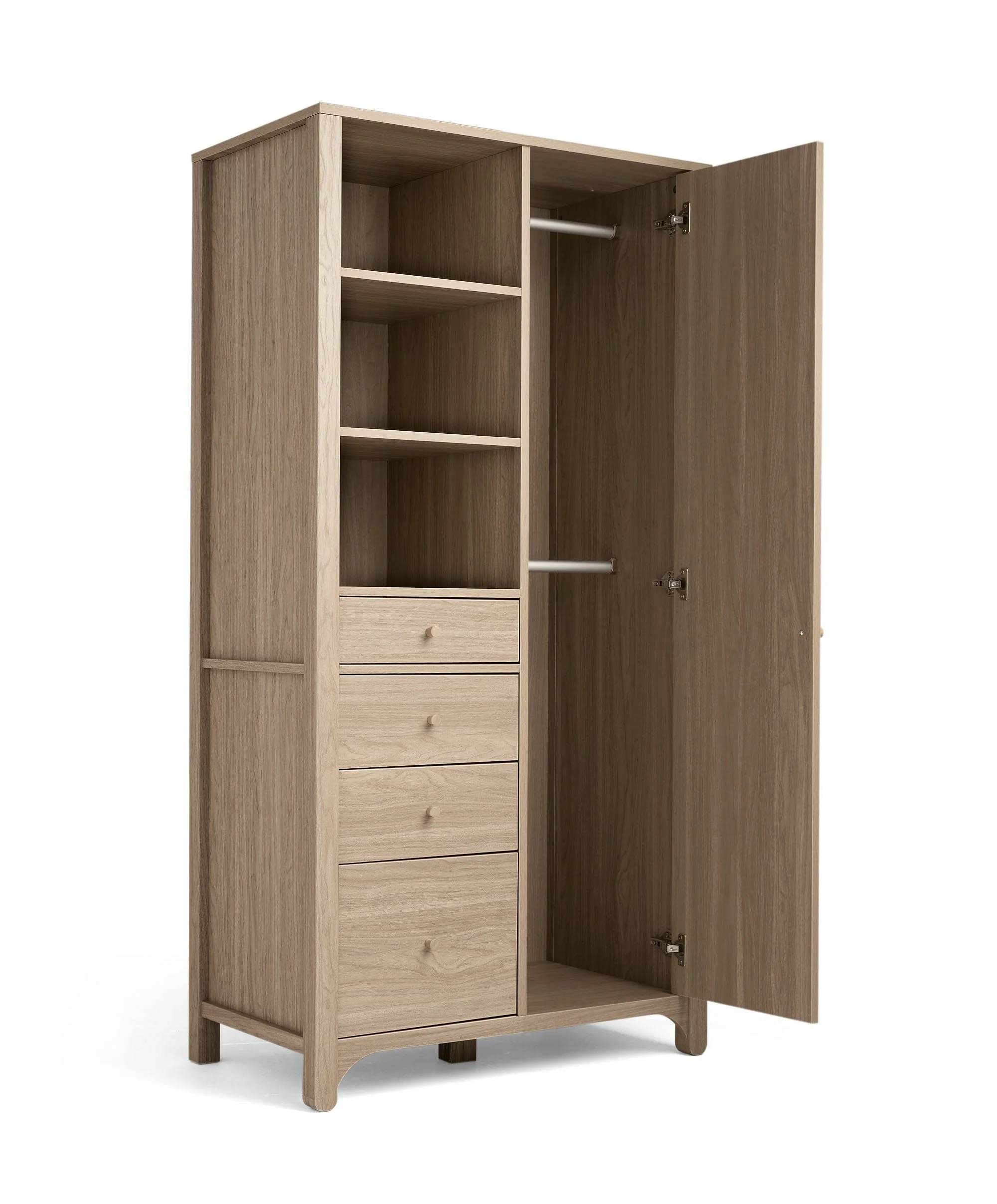 Barton 3 Piece Cotbed Range with Dresser Changer & Wardrobe - Oak - Image 13