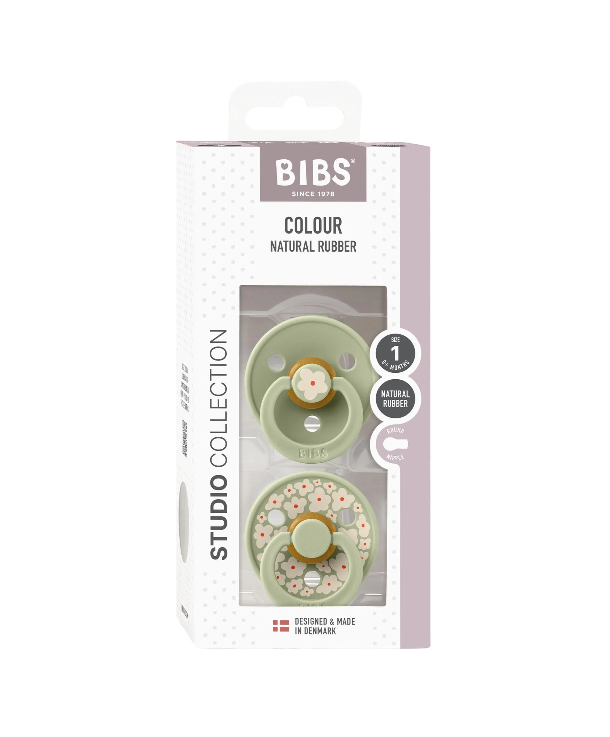 BIBS Pacifier Studio Colour (2 Pack) Jasmine Sage - Image 3
