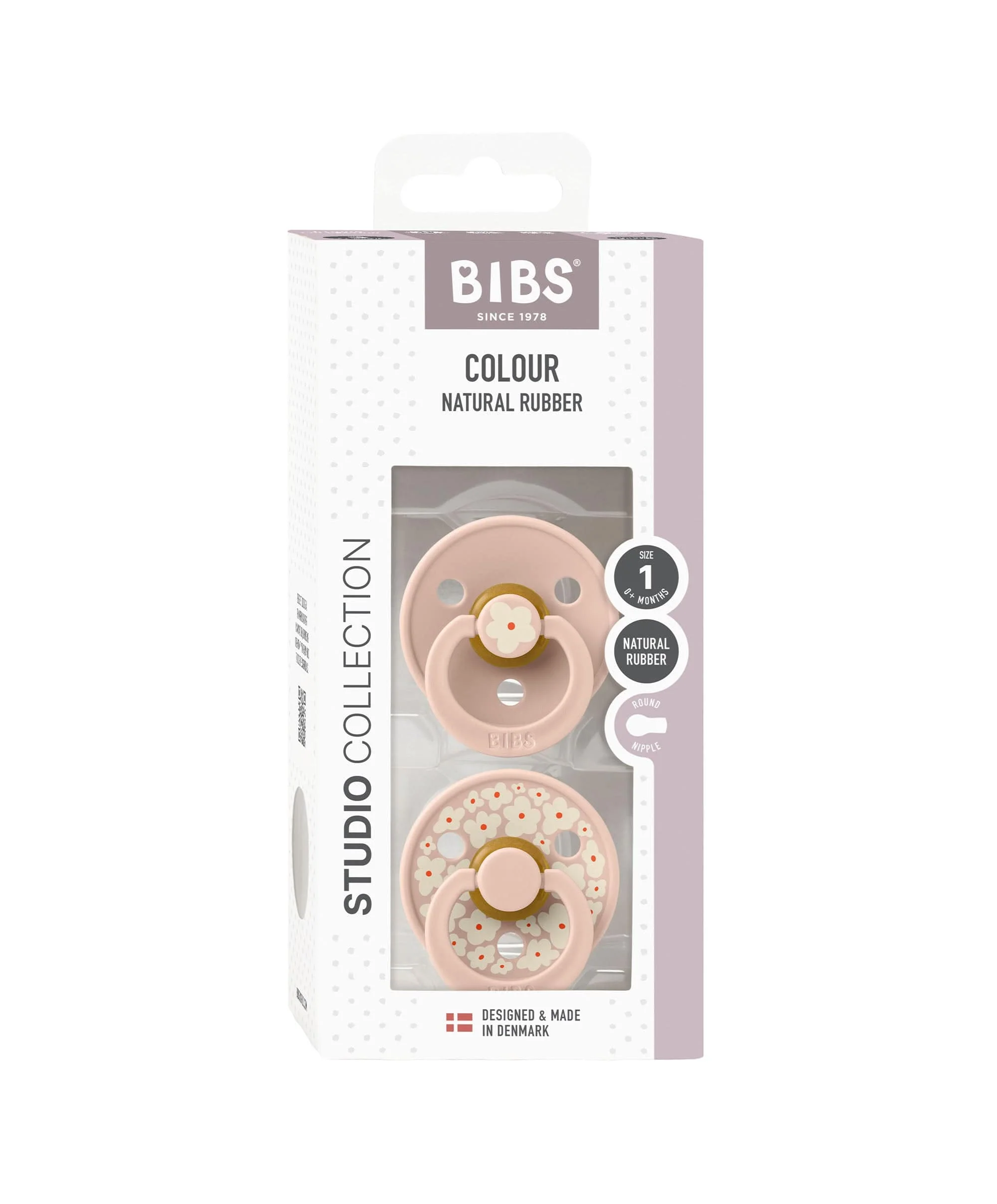 BIBS Pacifier Studio Colour (2 Pack) Jasmine Blush - Image 3