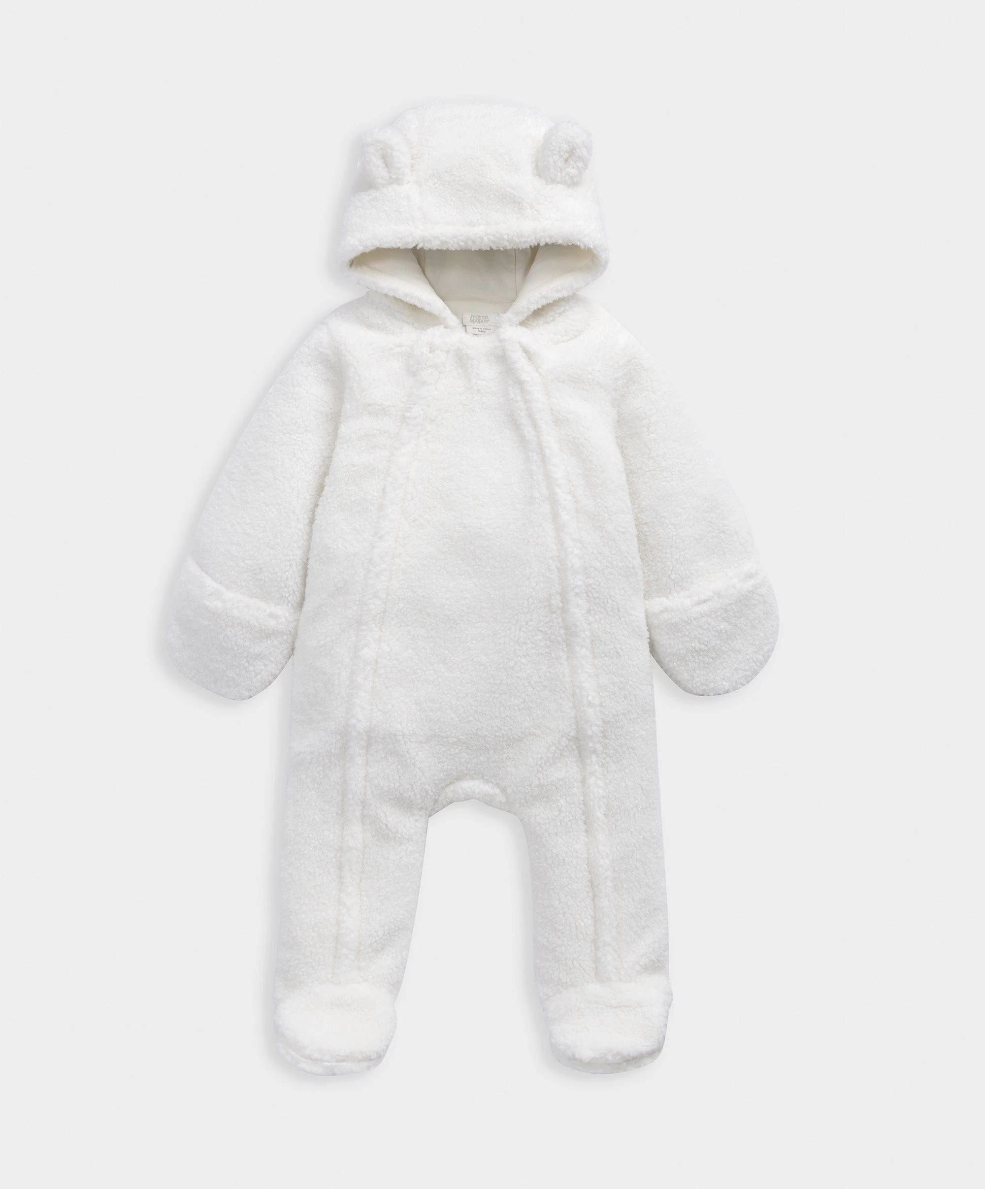 Cream Borg Pramsuit - Image 2