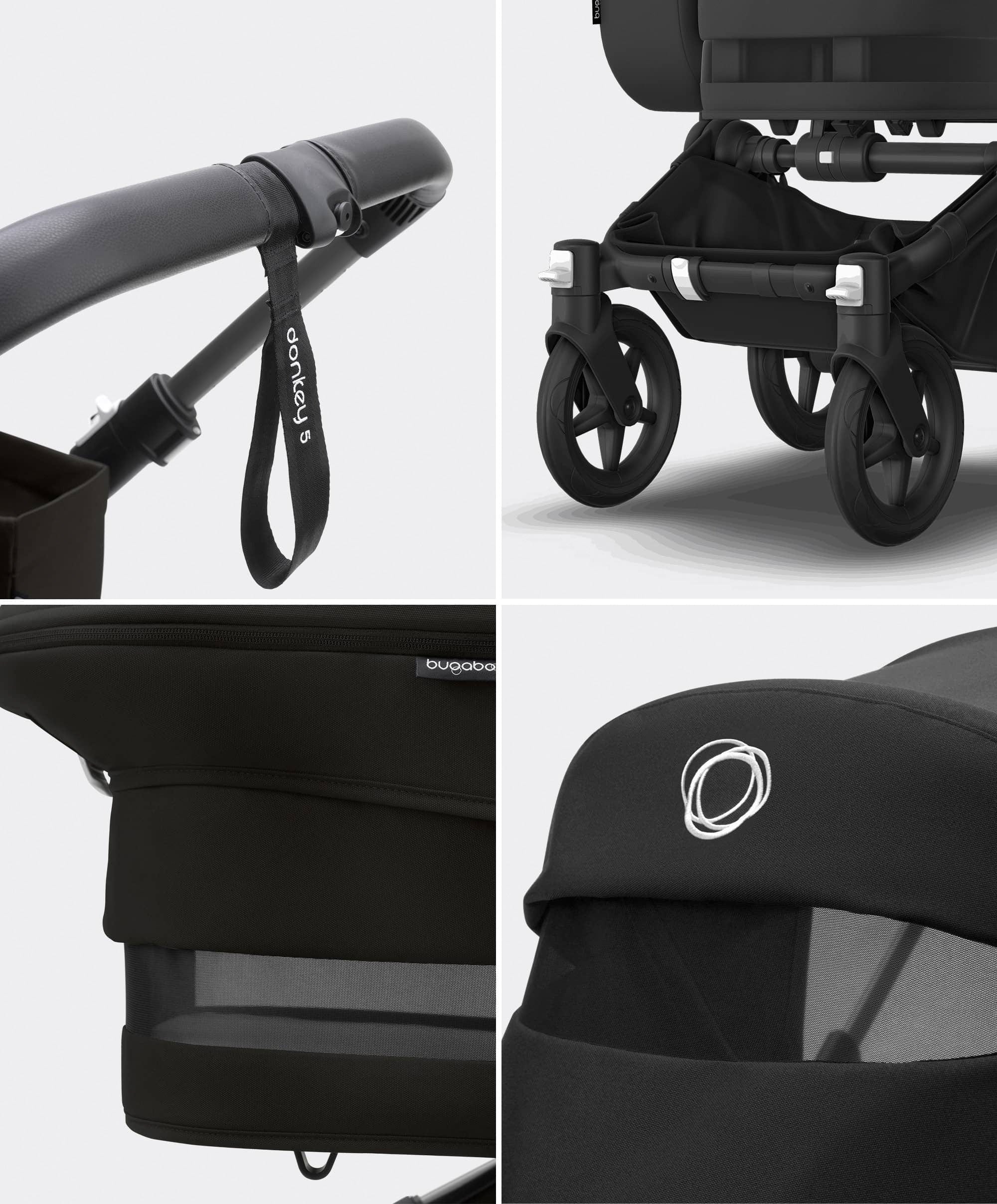 Bugaboo Donkey 5 Mono Complete Pushchair & Carrycot - Midnight Black - Image 2