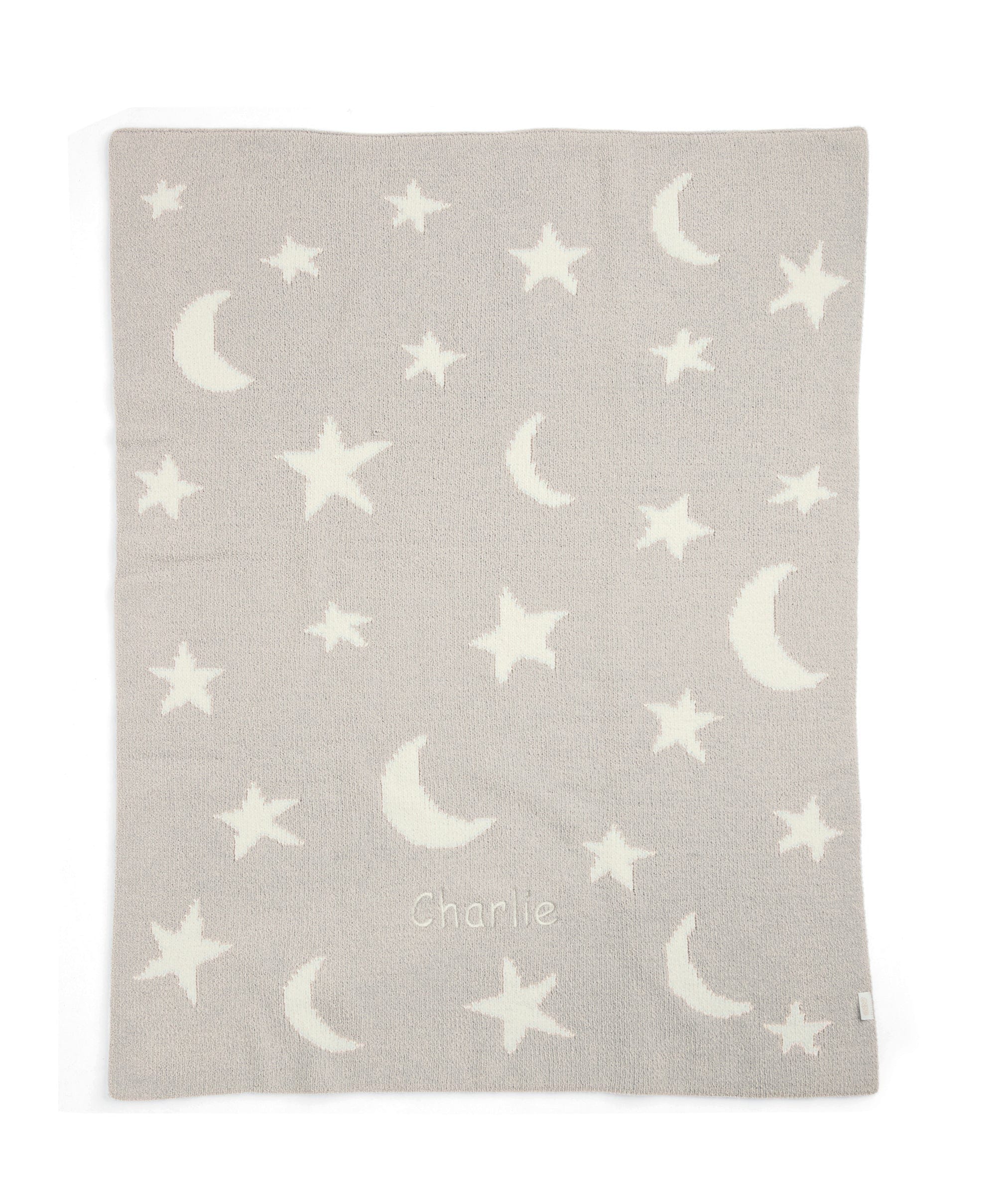 Chenille Blanket - Neutral Moon/Star - Image 5