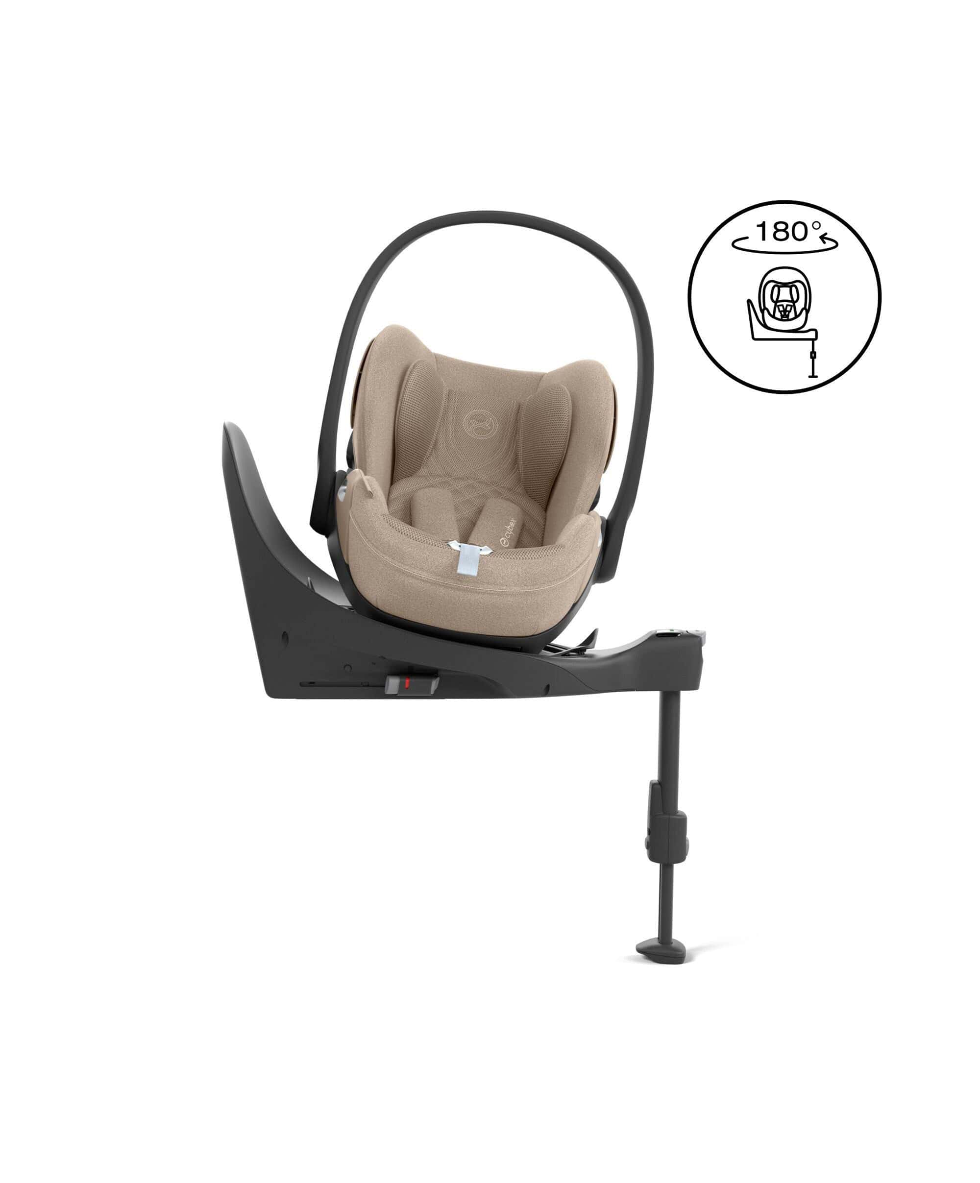 Cybex Cloud T i-Size Plus Rotating Baby Car Seat - Cozy Beige - Image 3