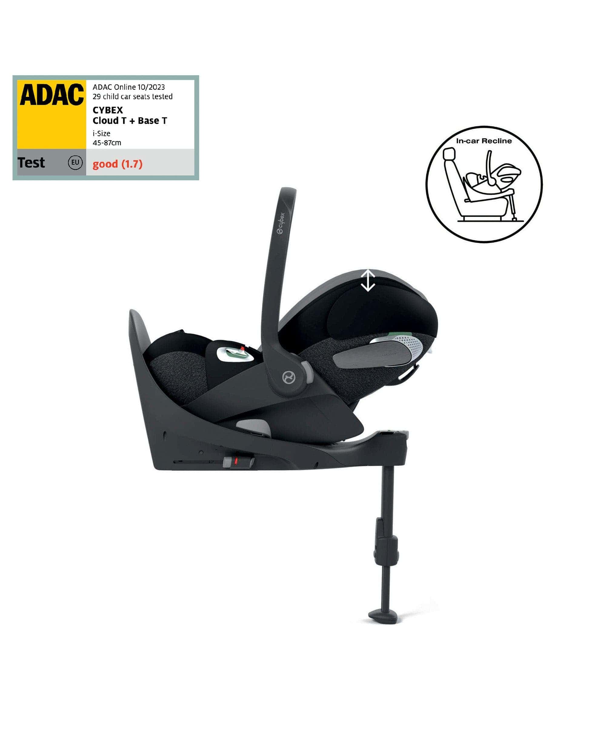 Cybex Cloud T i-Size Rotating Baby Car Seat & Base Bundle - Sepia Black - Image 4