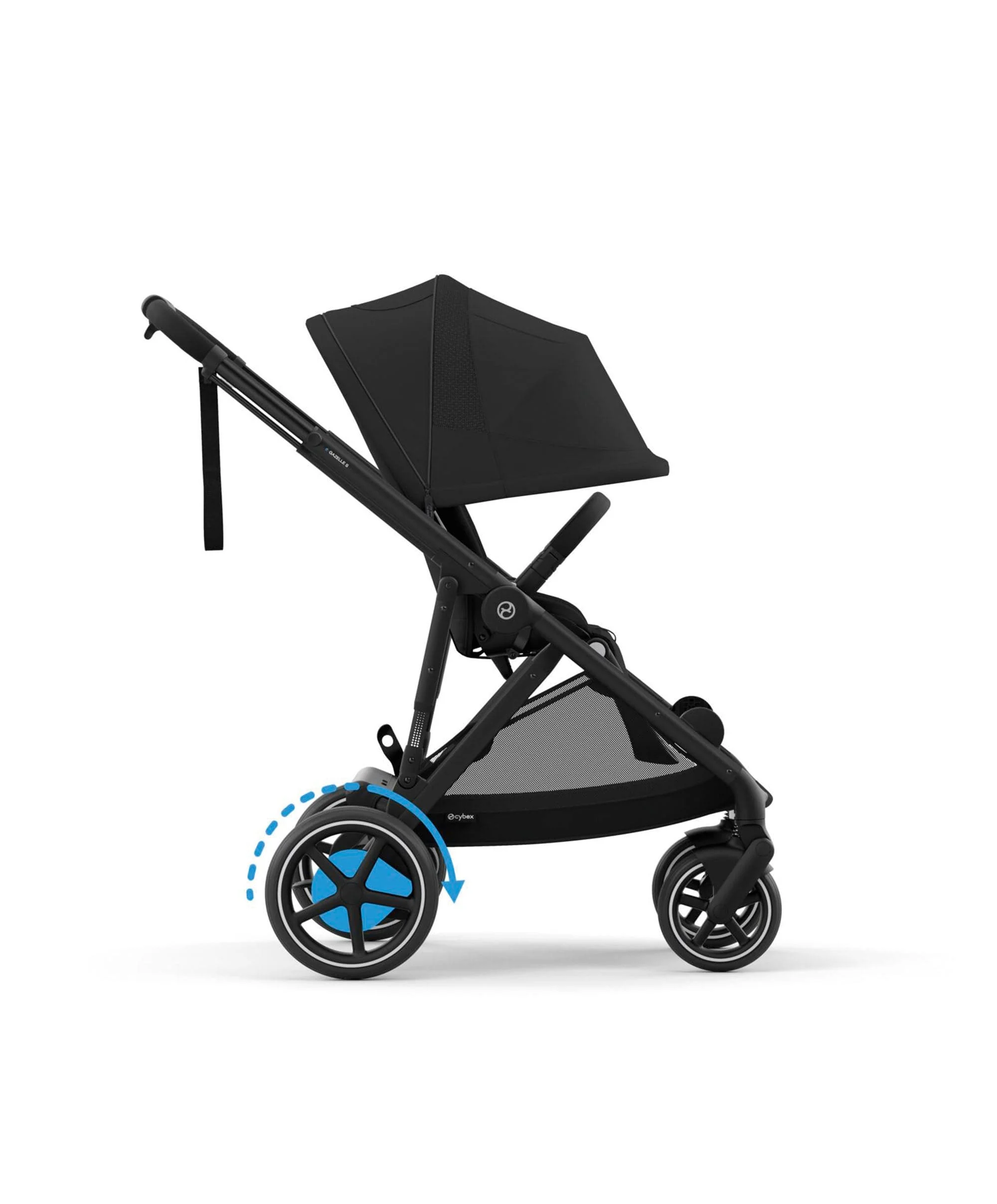 Cybex e-Gazelle S Electric Single to Double Pushchair Bundle with Cybex Cloud T i-Size Rotating Car Seat (7 Pieces) - Black - Image 3