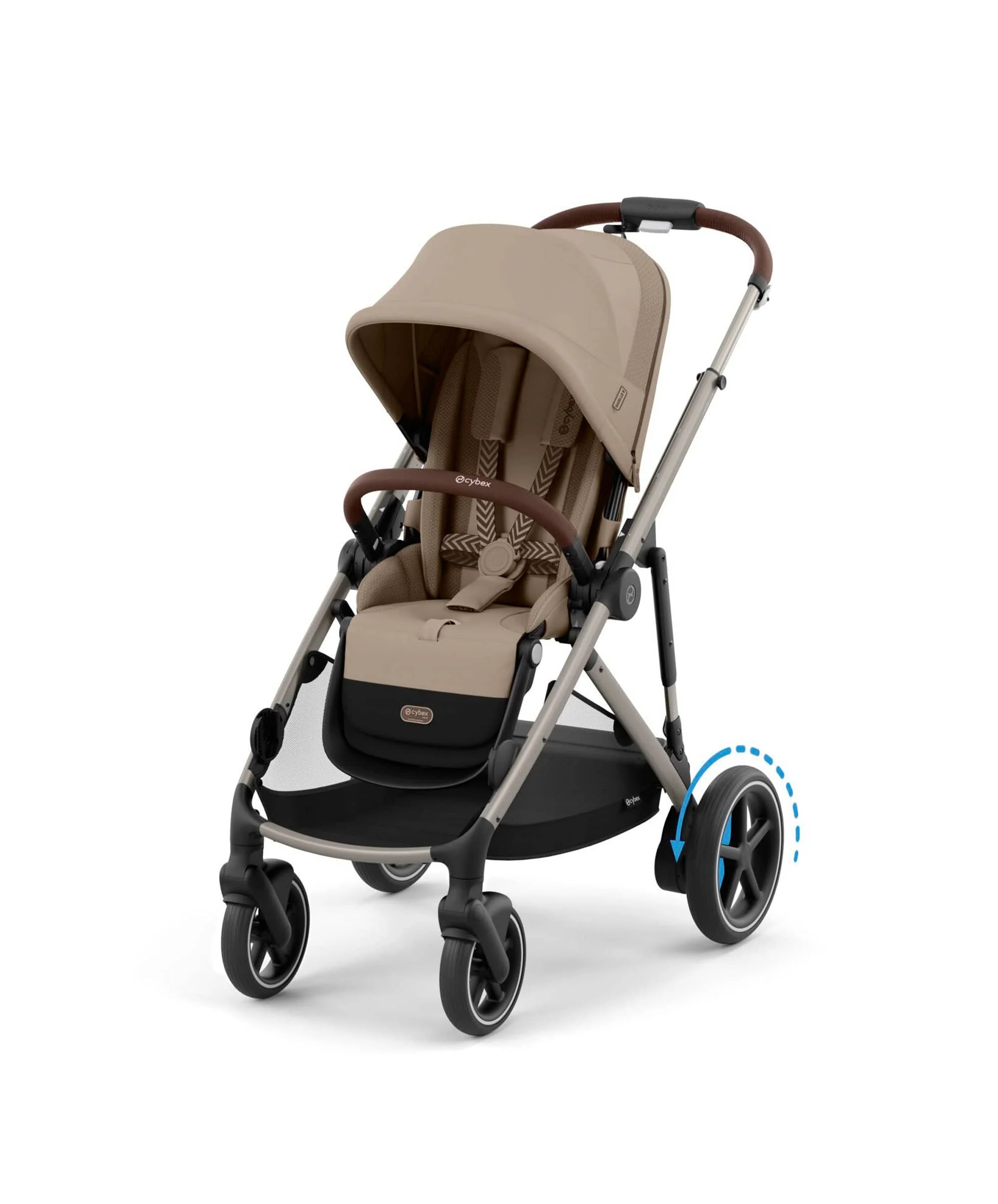Cybex e-Gazelle S Electric Pushchair Bundle with Cybex Aton B2 i-Size Car Seat and Base (6 Pieces) – Almond Biege - Image 2