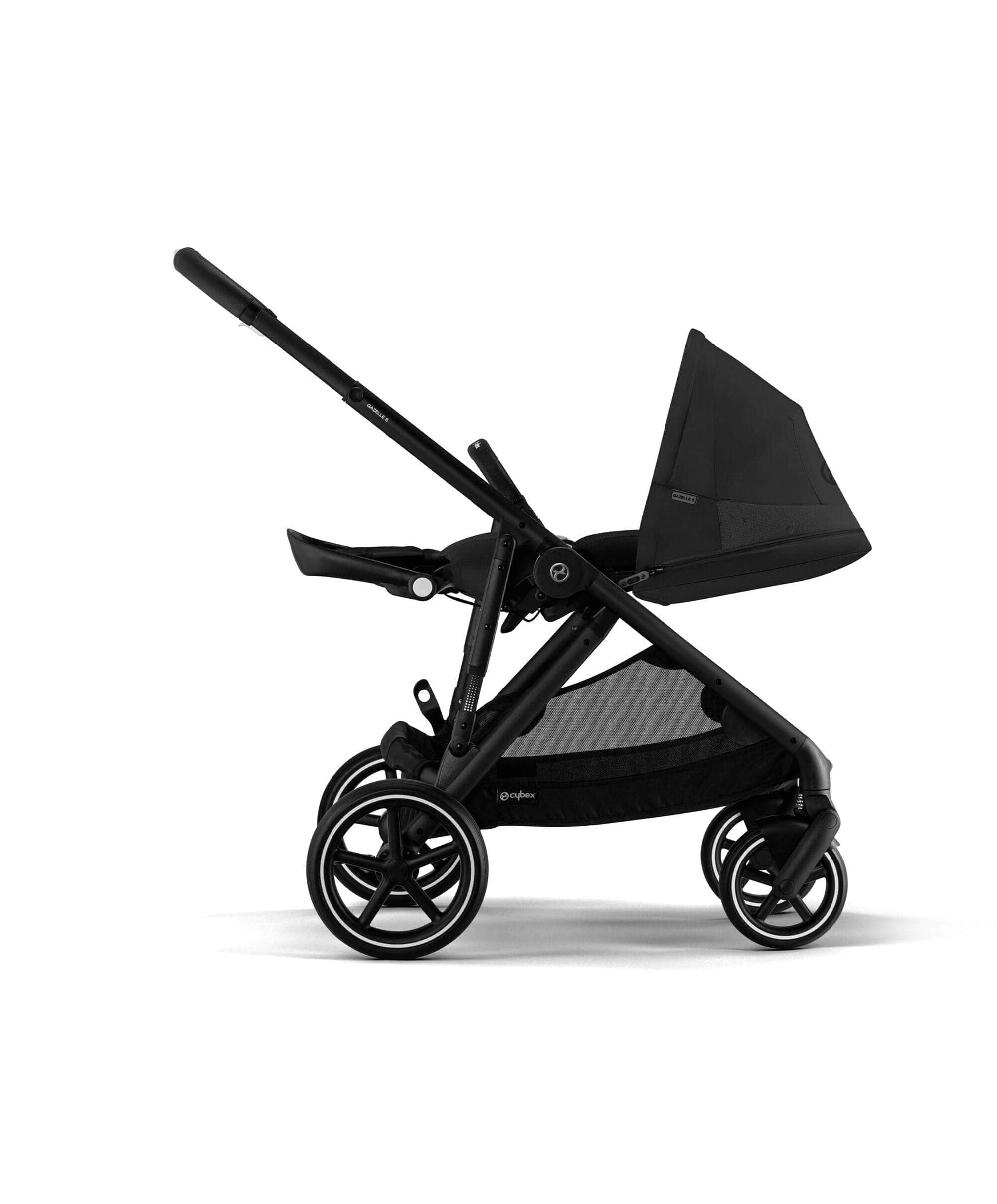 Cybex Gazelle S Pushchair Bundle with Cybex Cloud T i-Size Rotating Baby Car Seat (7 Pieces) - Moon Black - Image 5