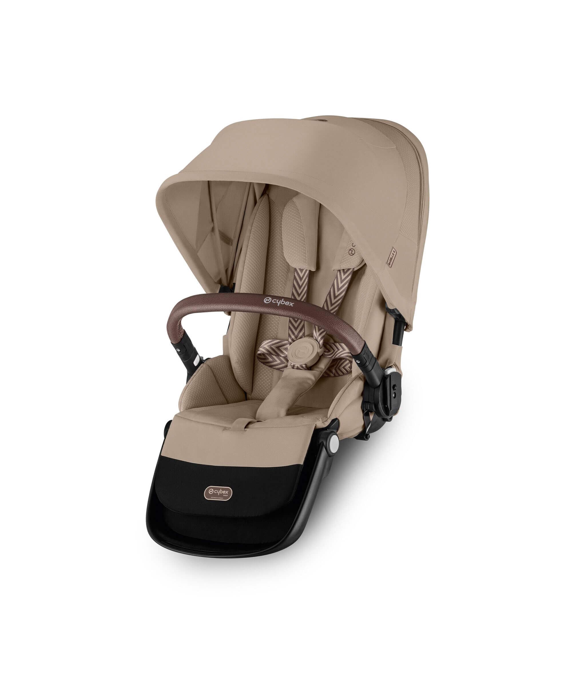 Cybex Gazelle S Twin Pushchair Bundle with Cybex Cloud T i-Size Rotating Baby Car Seat & Base (16 Pieces)- Almond Beige - Image 16