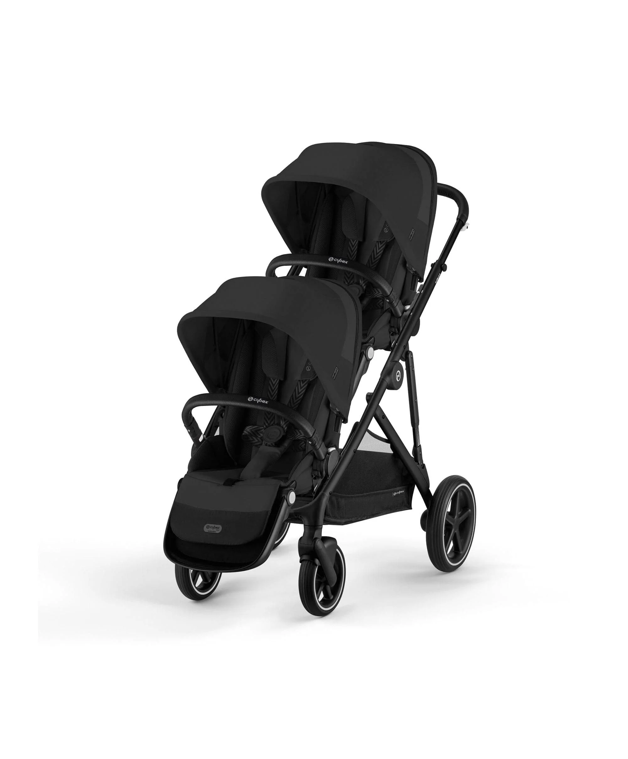 Cybex Gazelle S Twin Pushchair Bundle with Cybex Cloud T i-Size Rotating Baby Car Seat & Base (16 Pieces) - Moon Black - Image 10