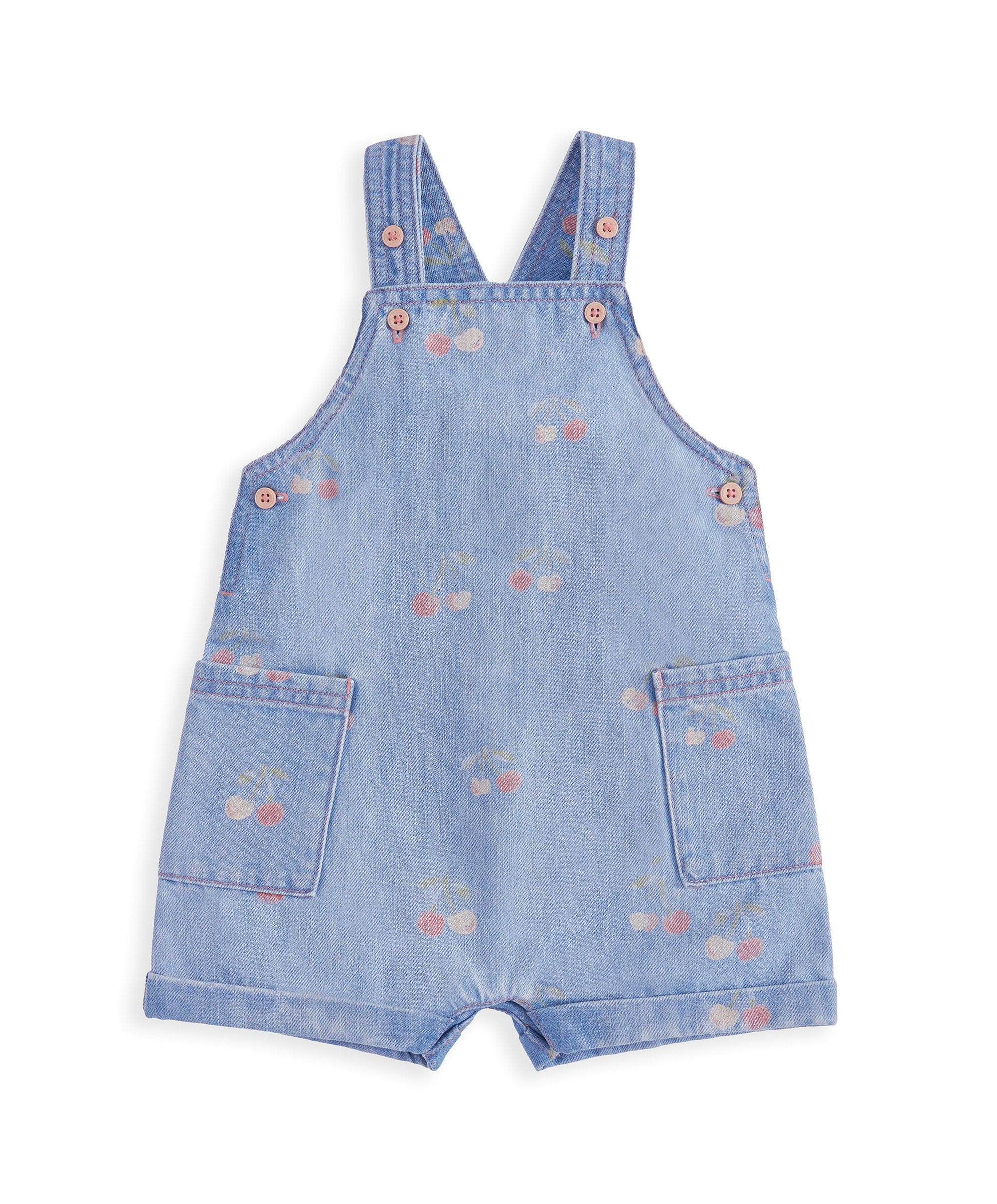Cherry Denim Dungarees - Image 2
