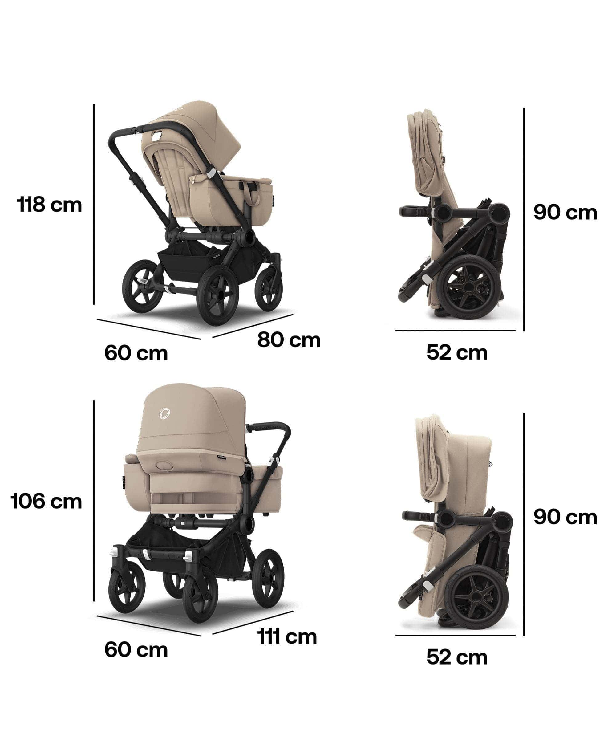 Bugaboo Donkey 5 Duo Essential Newborn Pushchair Bundle (7 Pieces) - Taupe - Image 7