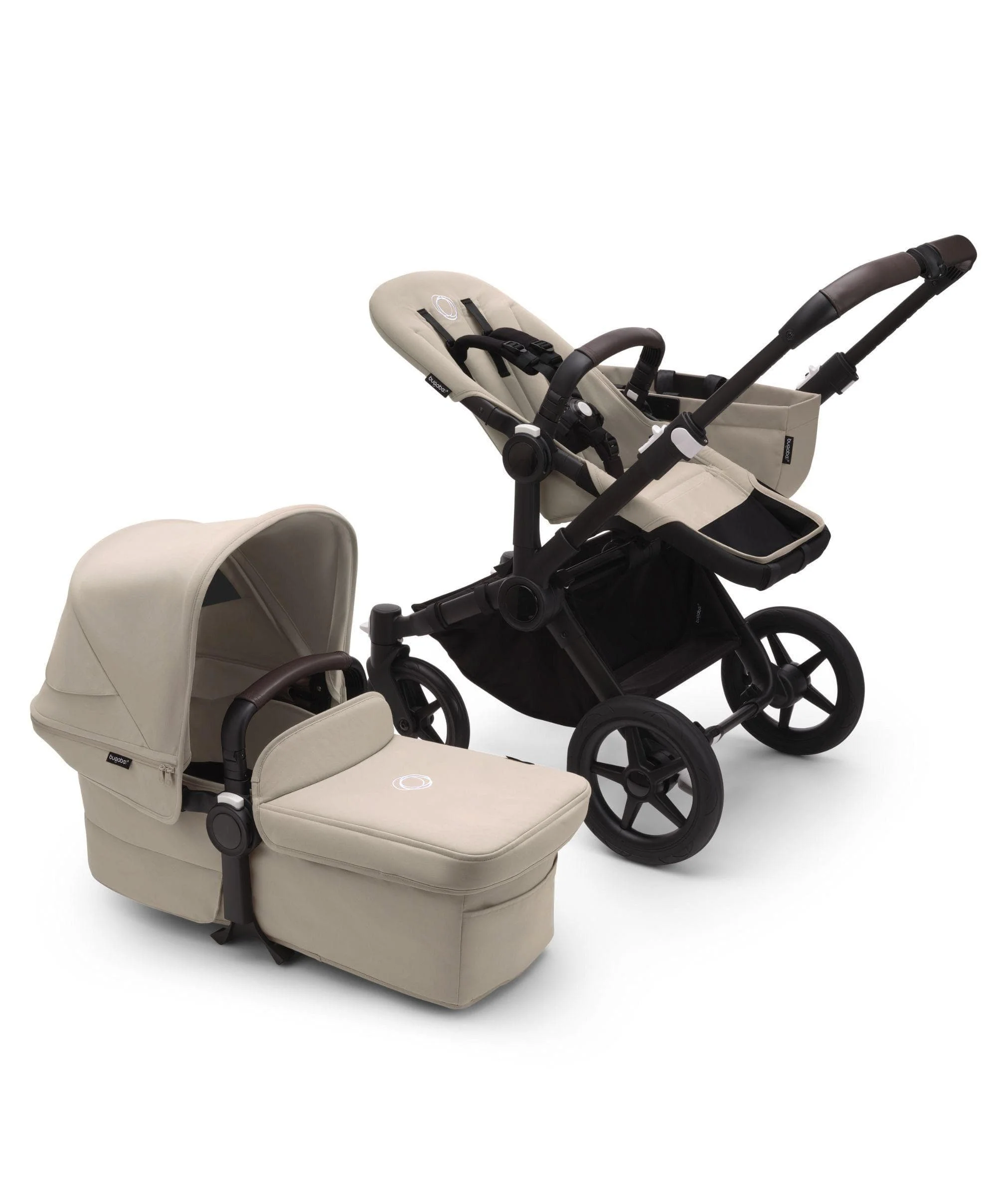 Bugaboo Donkey 5 Mono Complete Pushchair bundle with Cybex Cloud T i-Size Rotating Baby Car Seat & Base - (10 Pieces) - Taupe - Image 2