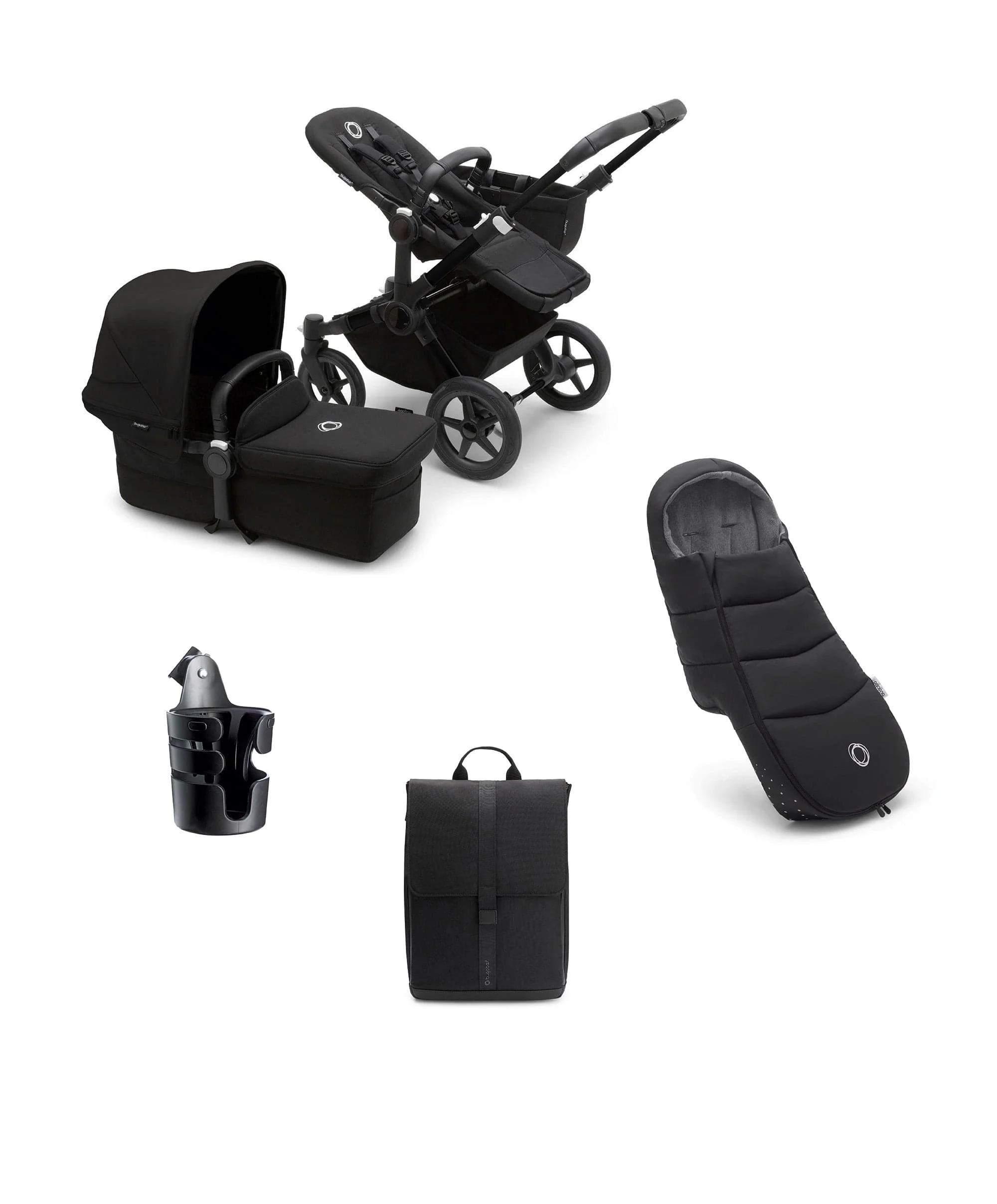 Bugaboo Donkey 5 Mono Complete Pushchair Essential Bundle - Midnight Black