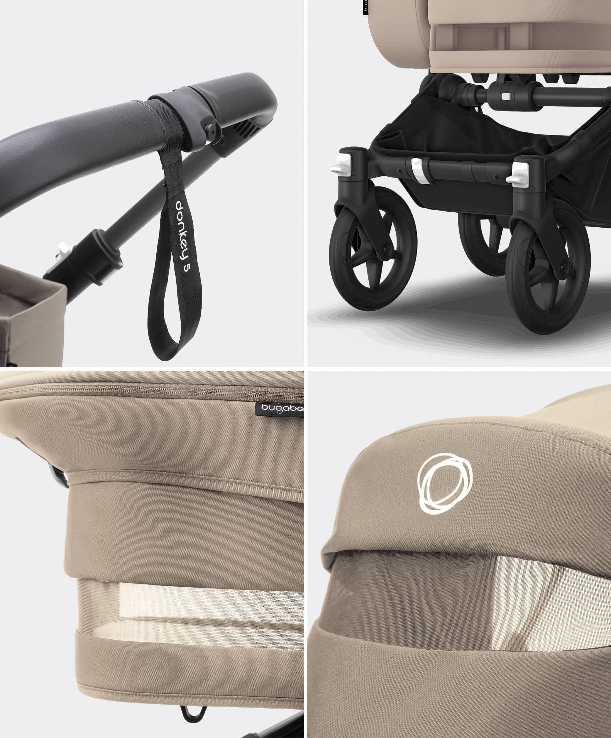 Bugaboo Donkey 5 Twin Pushchair Essential Bundle - Taupe - Image 4