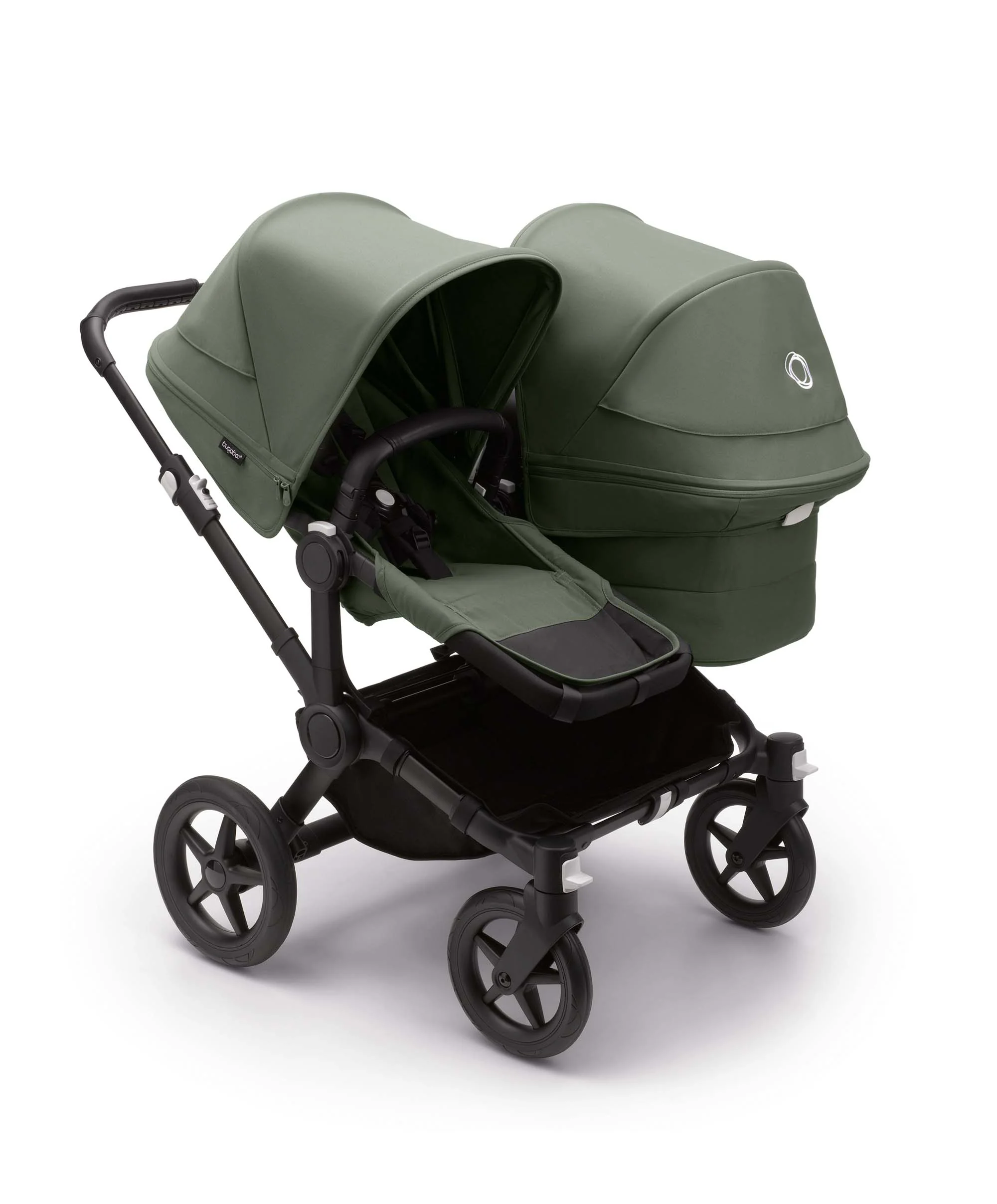 Bugaboo Donkey 5 Twin Pushchair Essential Bundle With Cybex Cloud T i-Size Rotating Baby Car Seat & Base (12 Pieces) - Forest Green - Image 3