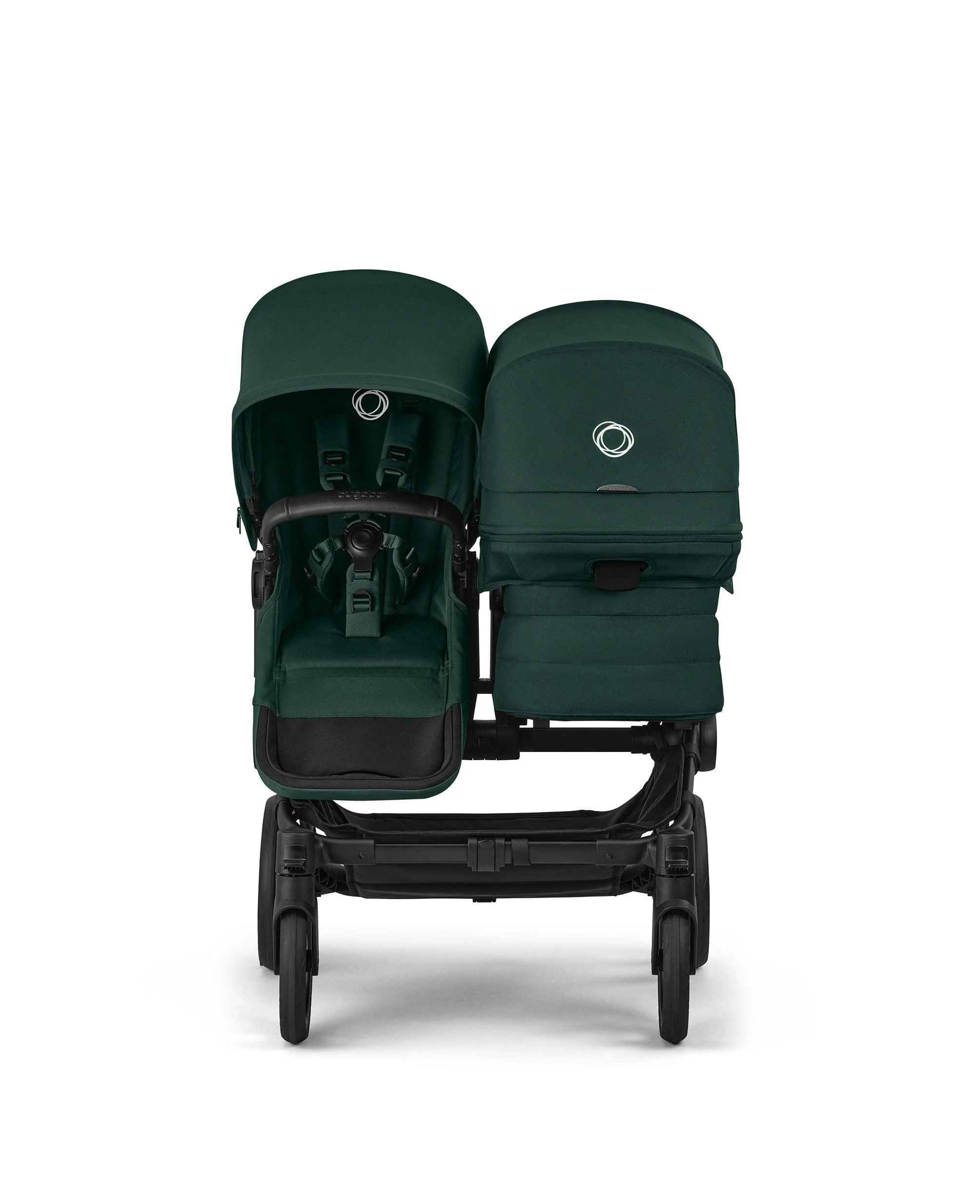 Bugaboo Donkey 6 Double Ultimate Pushchair Bundle With Cybex Cloud T i-Size Rotating Baby Car Seat & Base (8 Pieces) - Fern Green - Image 12