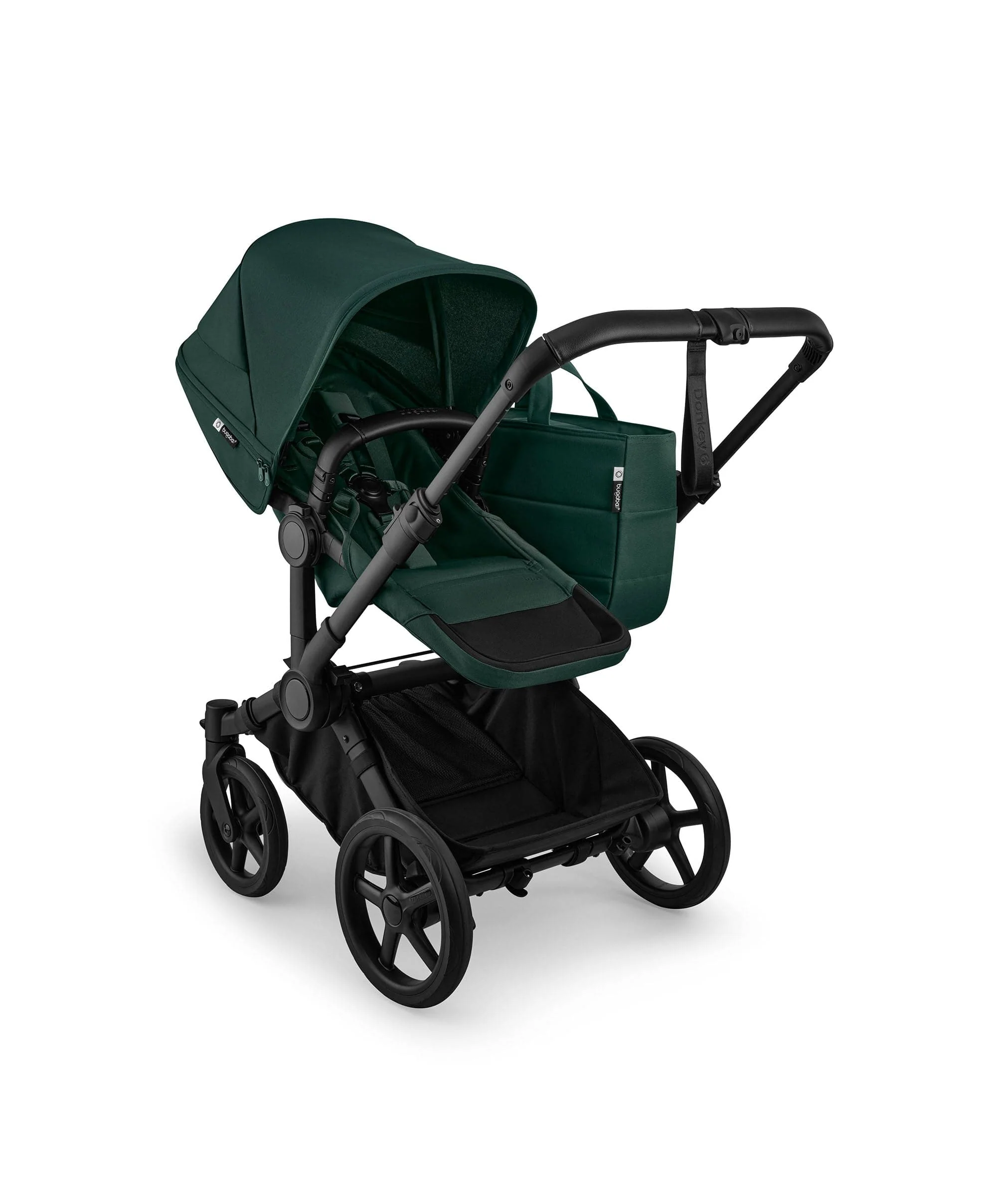 Bugaboo Donkey 6 Double Ultimate Pushchair Bundle With Cybex Cloud T i-Size Rotating Baby Car Seat & Base (8 Pieces) - Fern Green - Image 8