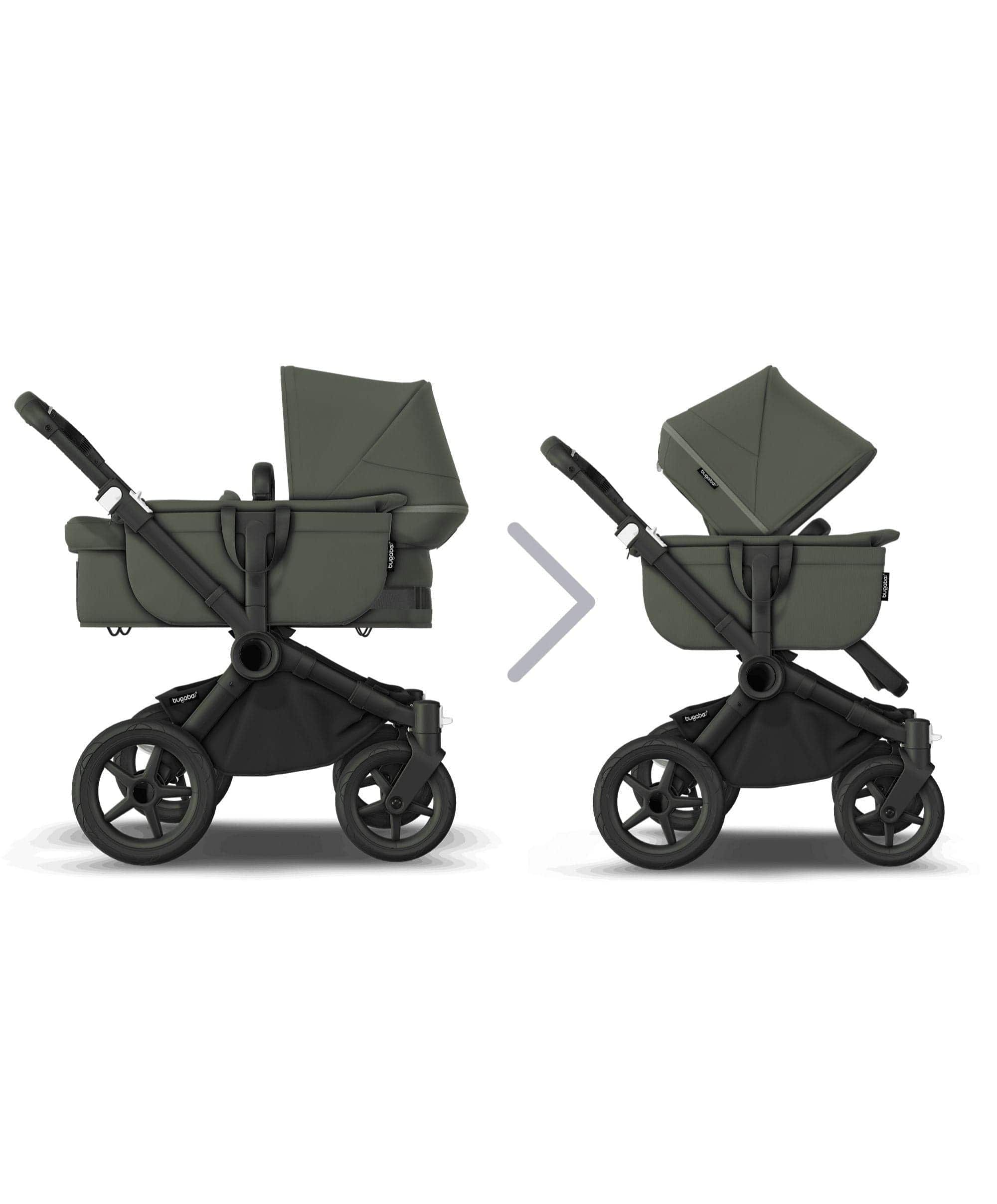 Bugaboo Donkey 5 Duo Essential Newborn Pushchair Bundle (7 Pieces) - Forest Green - Image 6