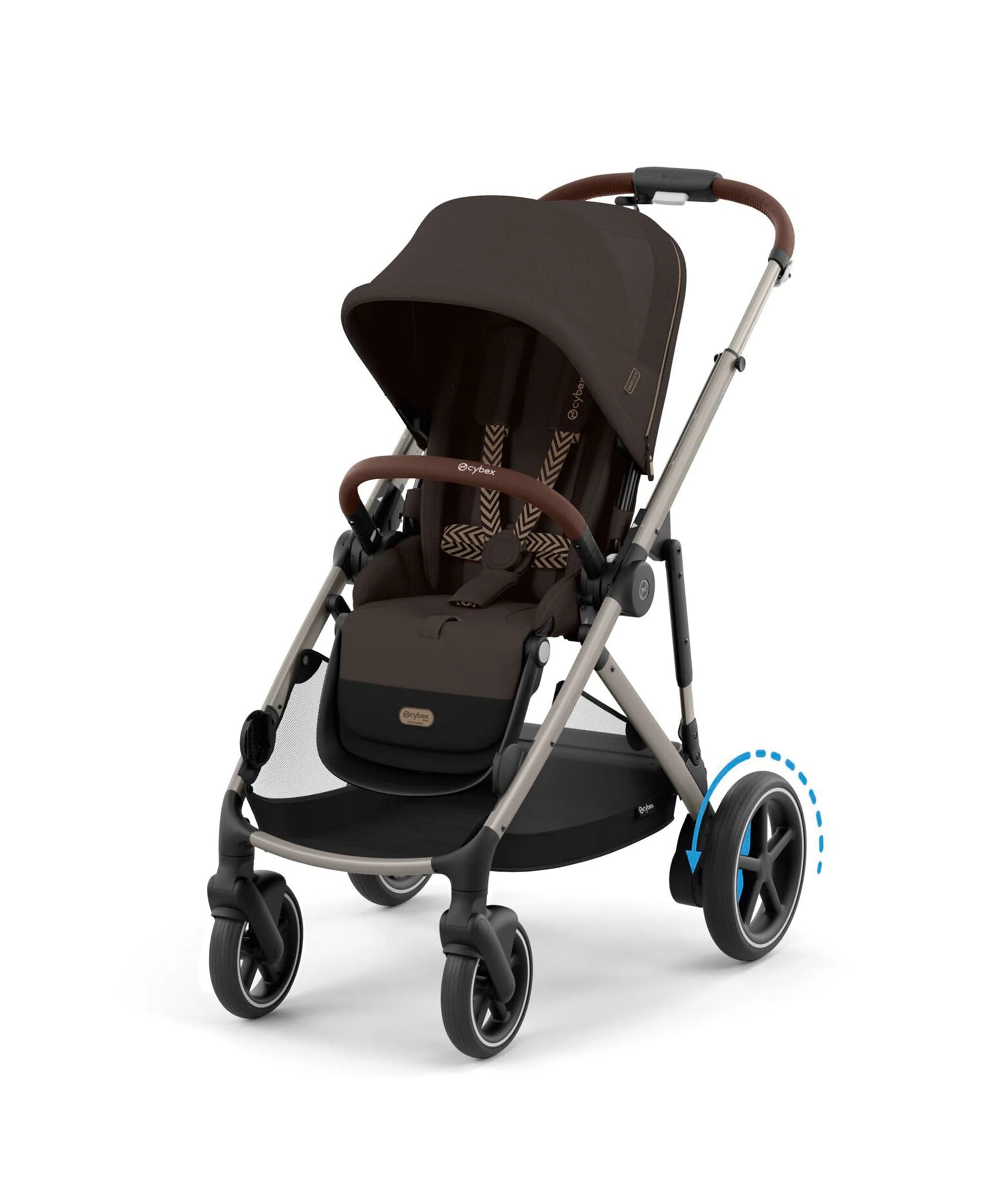 Cybex e-Gazelle S Electric Single to Double Pushchair Bundle (5 Pieces) - Chocolate Brown - Image 2