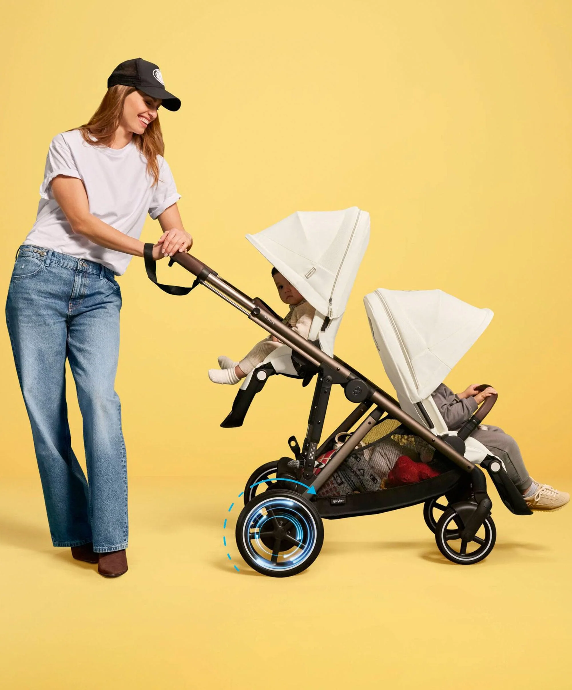 Cybex e-Gazelle S Electric Single to Double Pushchair Bundle with Cybex Aton B2 i-Size Car Seat and Base (6 Pieces) – Black - Image 15