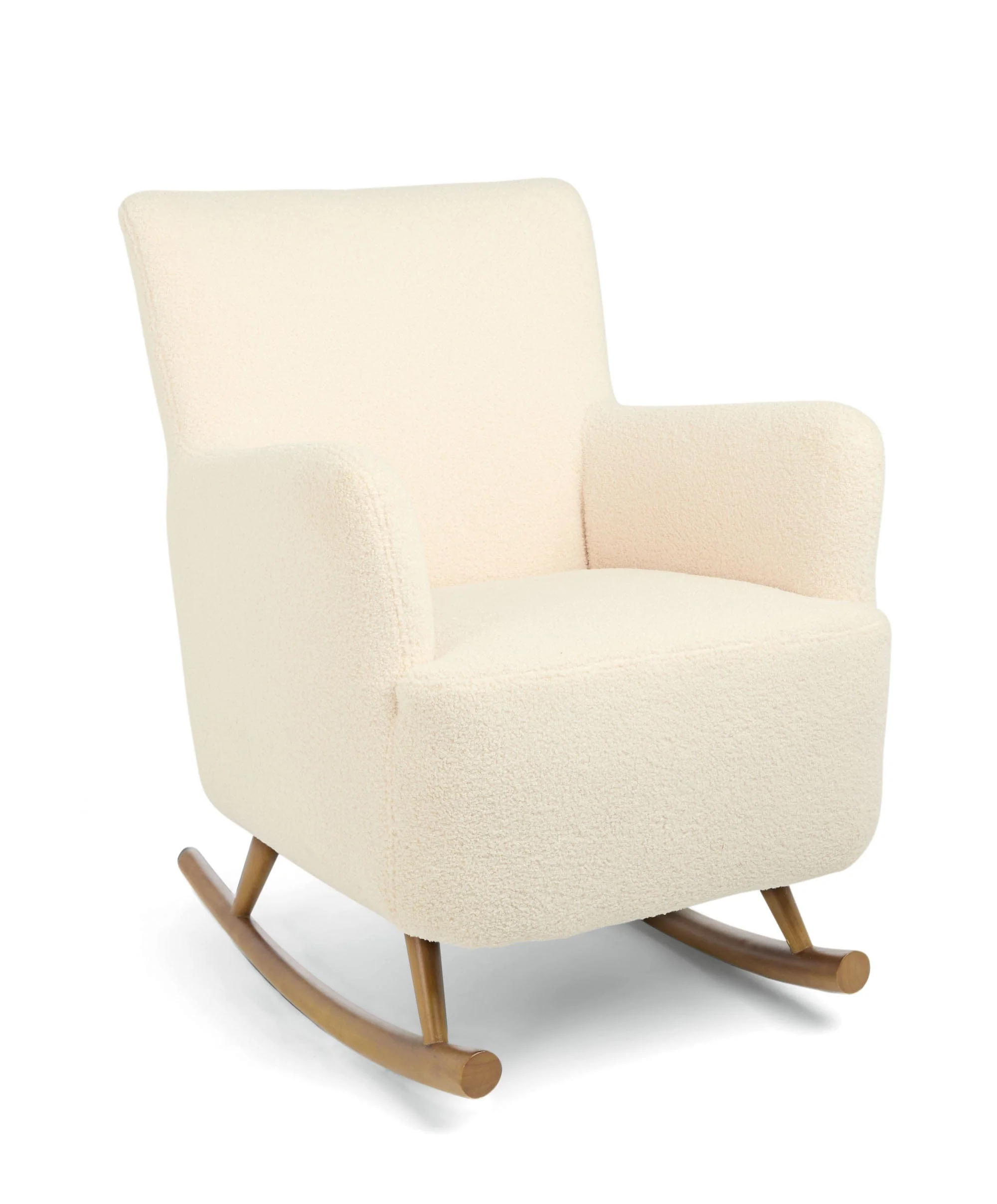 Elwood Nursing Chair & Stool - Off White Boucle - Image 4