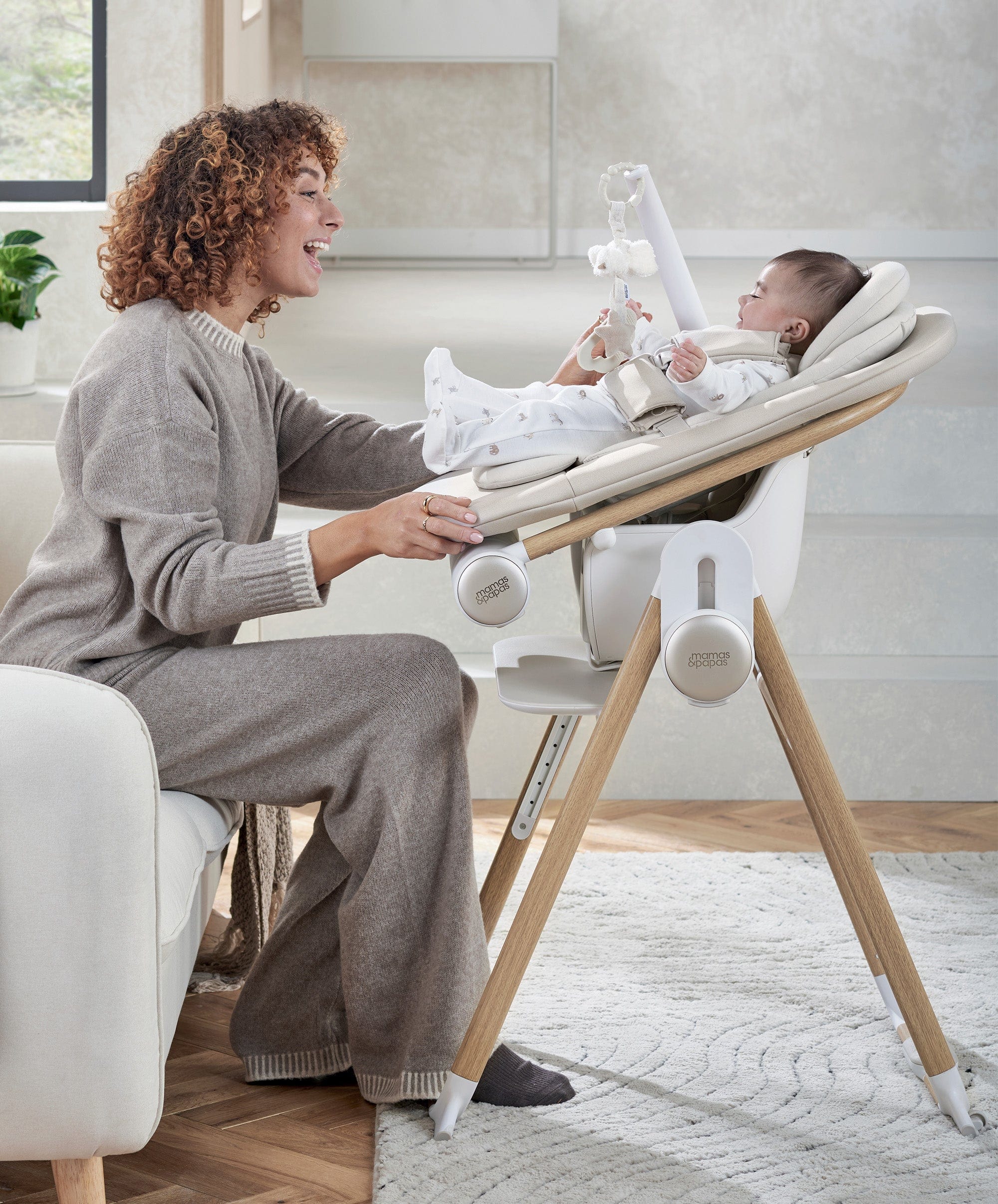 Eno Highchair, Bouncer & Cushion Complete Bundle - Cashmere - Image 3