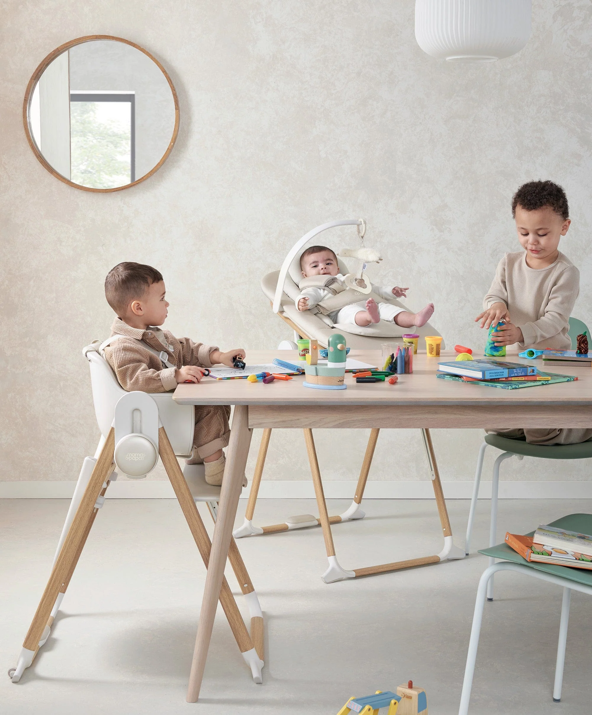 Eno Highchair, Bouncer & Cushion Complete Bundle - Cashmere - Image 5
