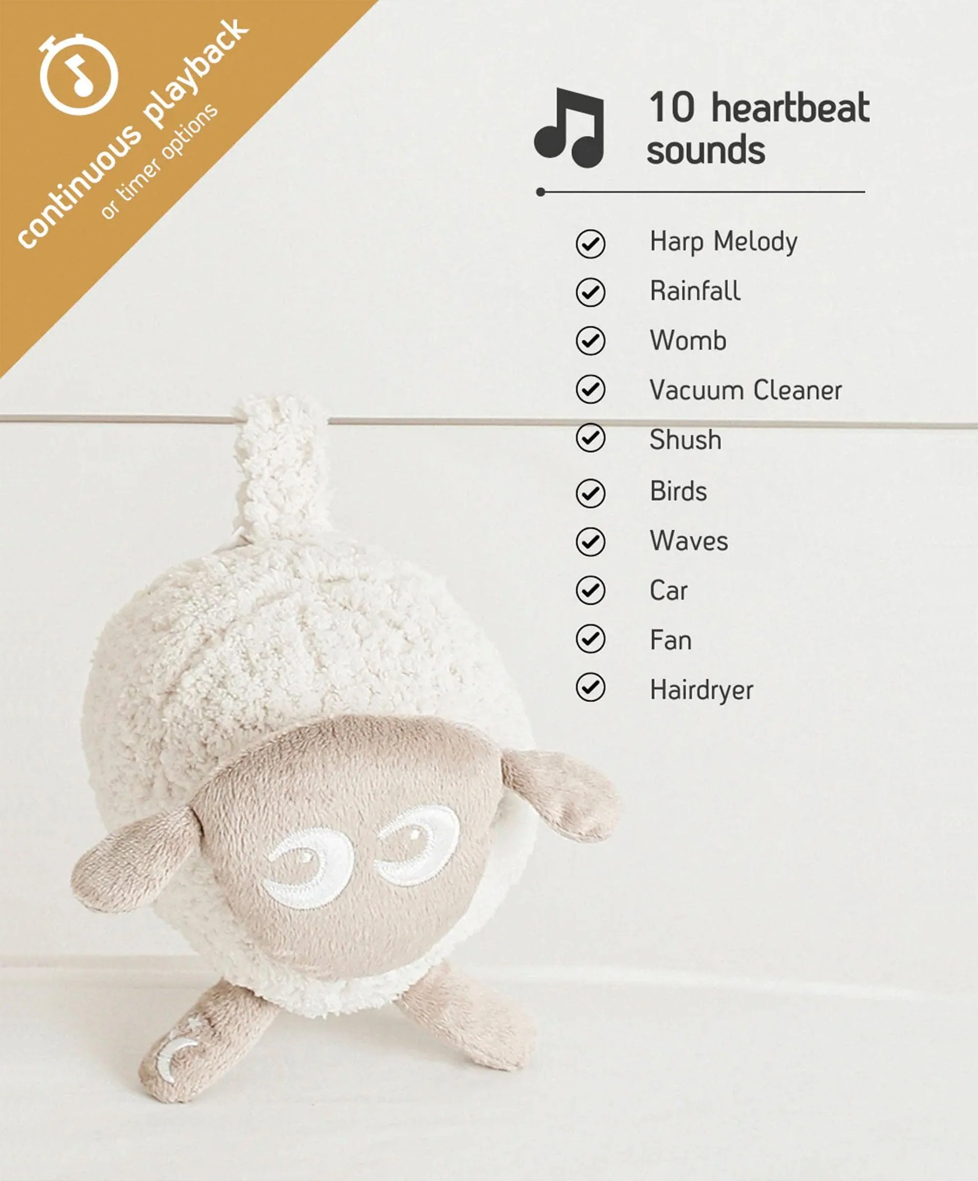 Ewan the Dream Sheep Deluxe - Beige - Image 3