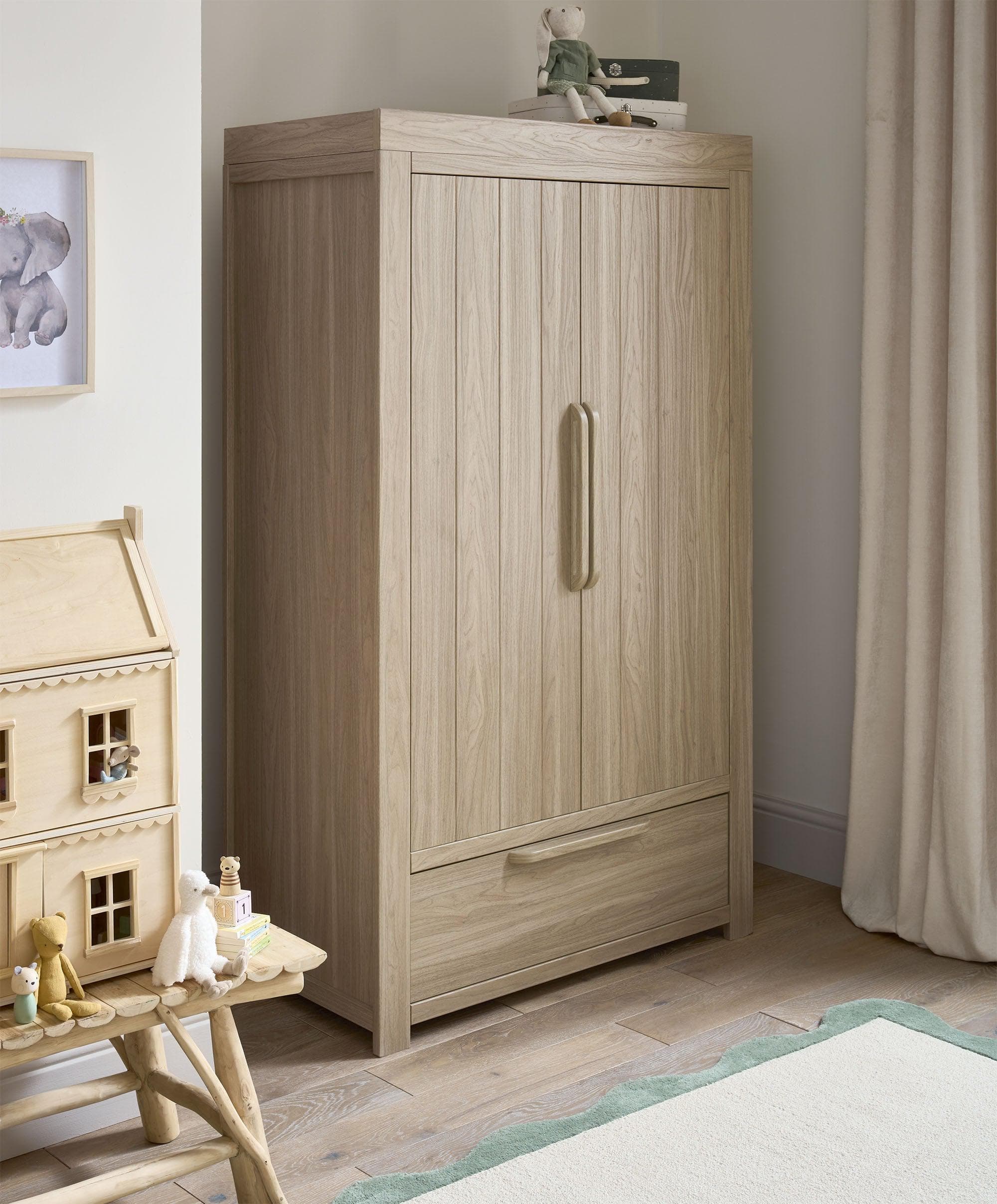 Franklin Nursery Bundle with Lua Bedside Crib (6 Piece) – Natural Oak - Image 7