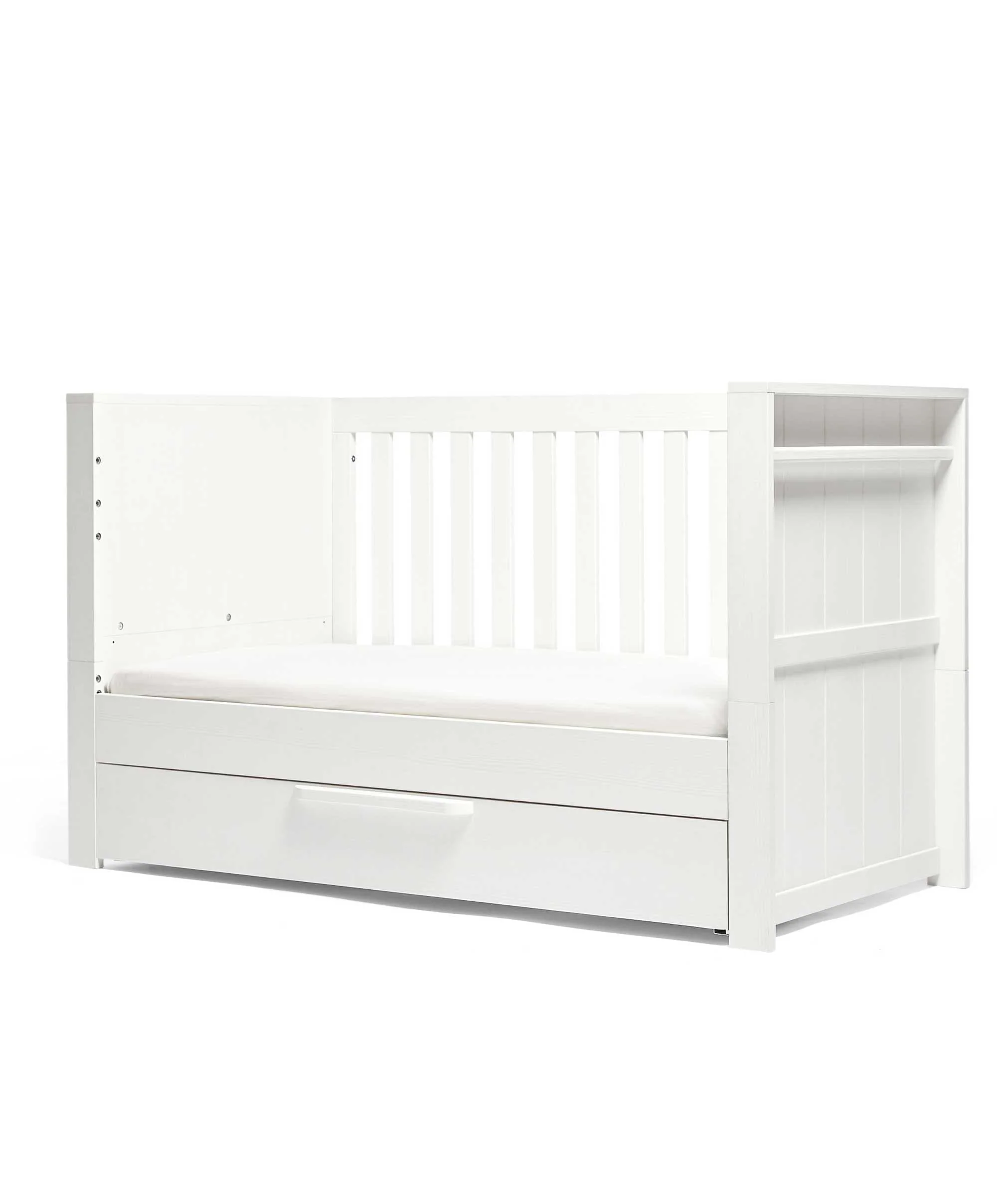 Franklin Nursery Bundle with Lua Bedside Crib (6 Piece) – White Wash - Image 8