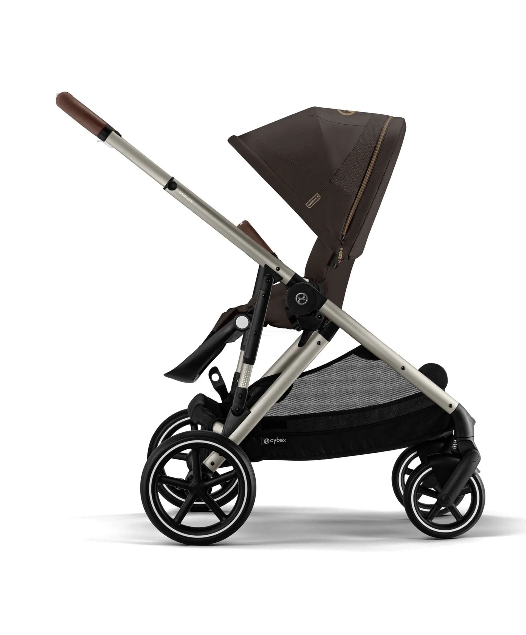 Cybex Gazelle S Pushchair Bundle with Cybex Aton B2 i-Size Car Seat & Base (6 Pieces) – Chocolate Brown - Image 3