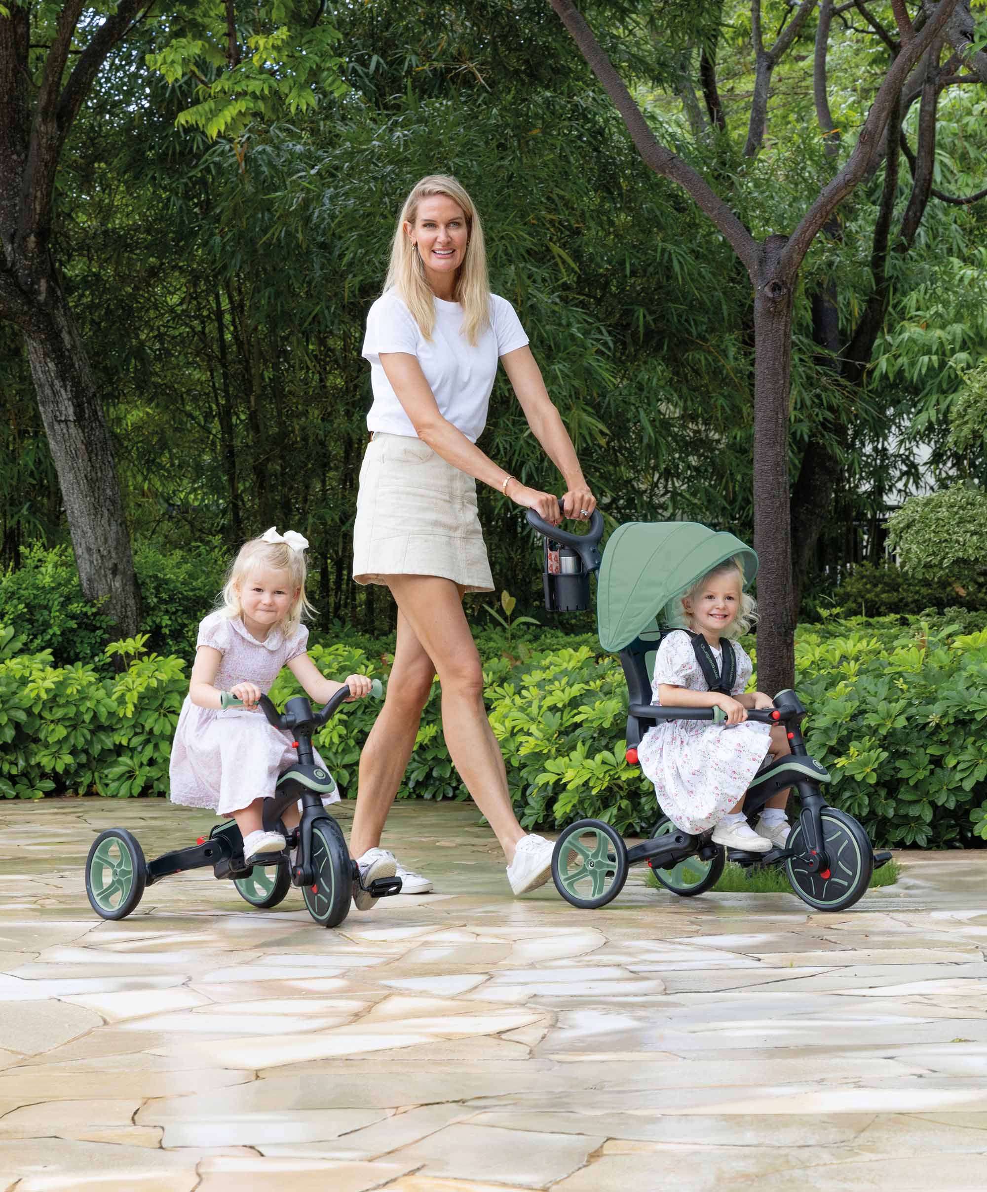 Globber Explorer Foldable 4-in-1 Trike - Olive - Image 11