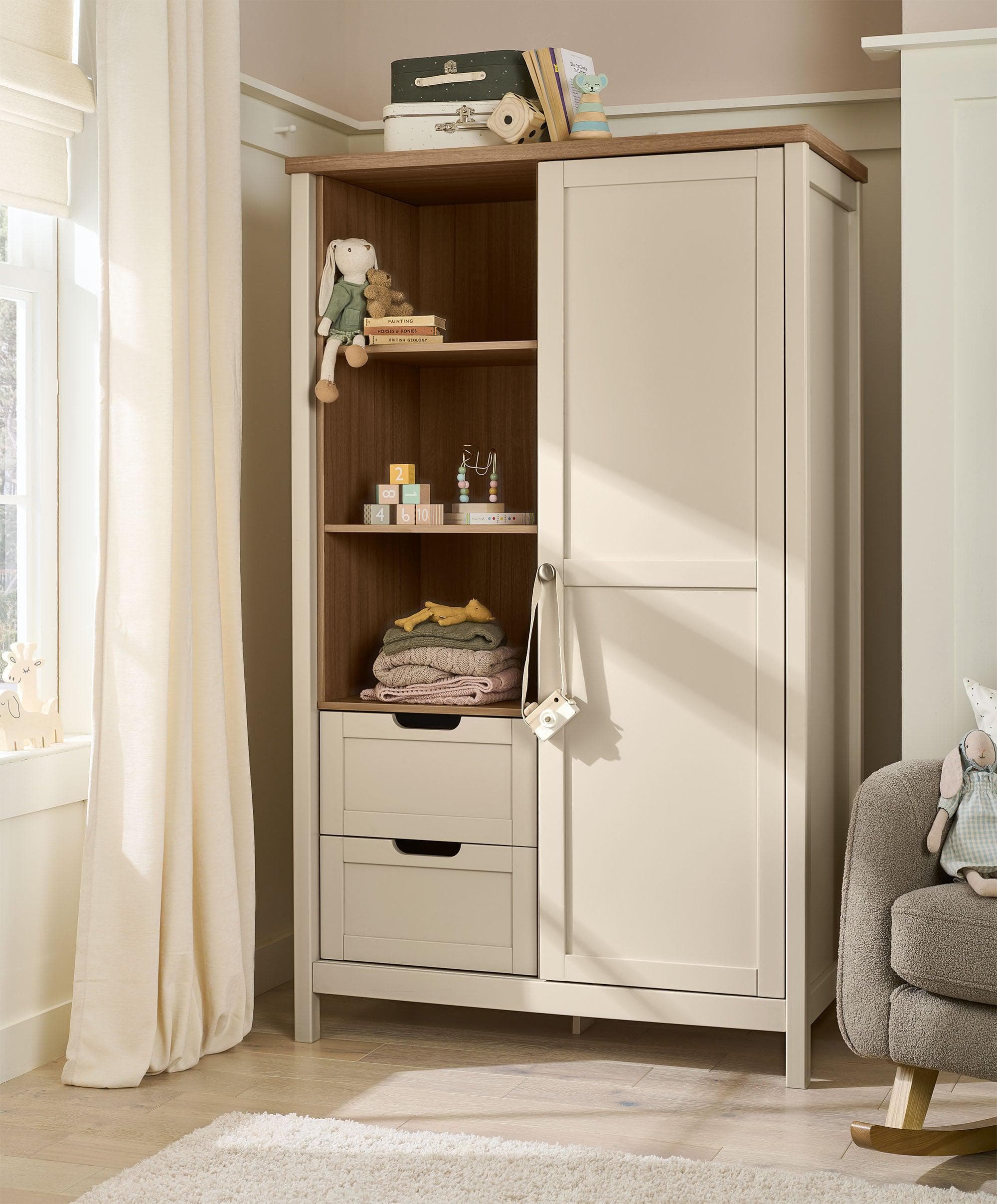 Harwell Nursery Bundle with Lua Bedside Crib (6 Piece) – Cashmere - Image 12