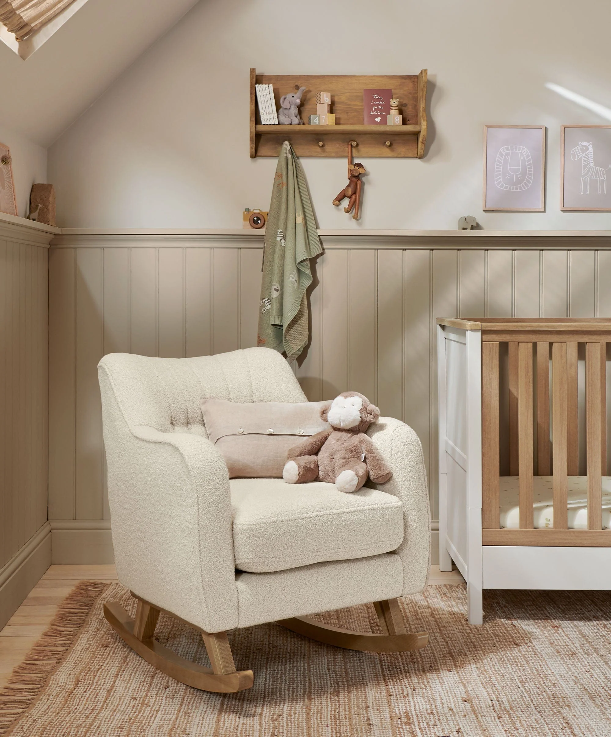 Hilston Nursing Chair - Off White Boucle