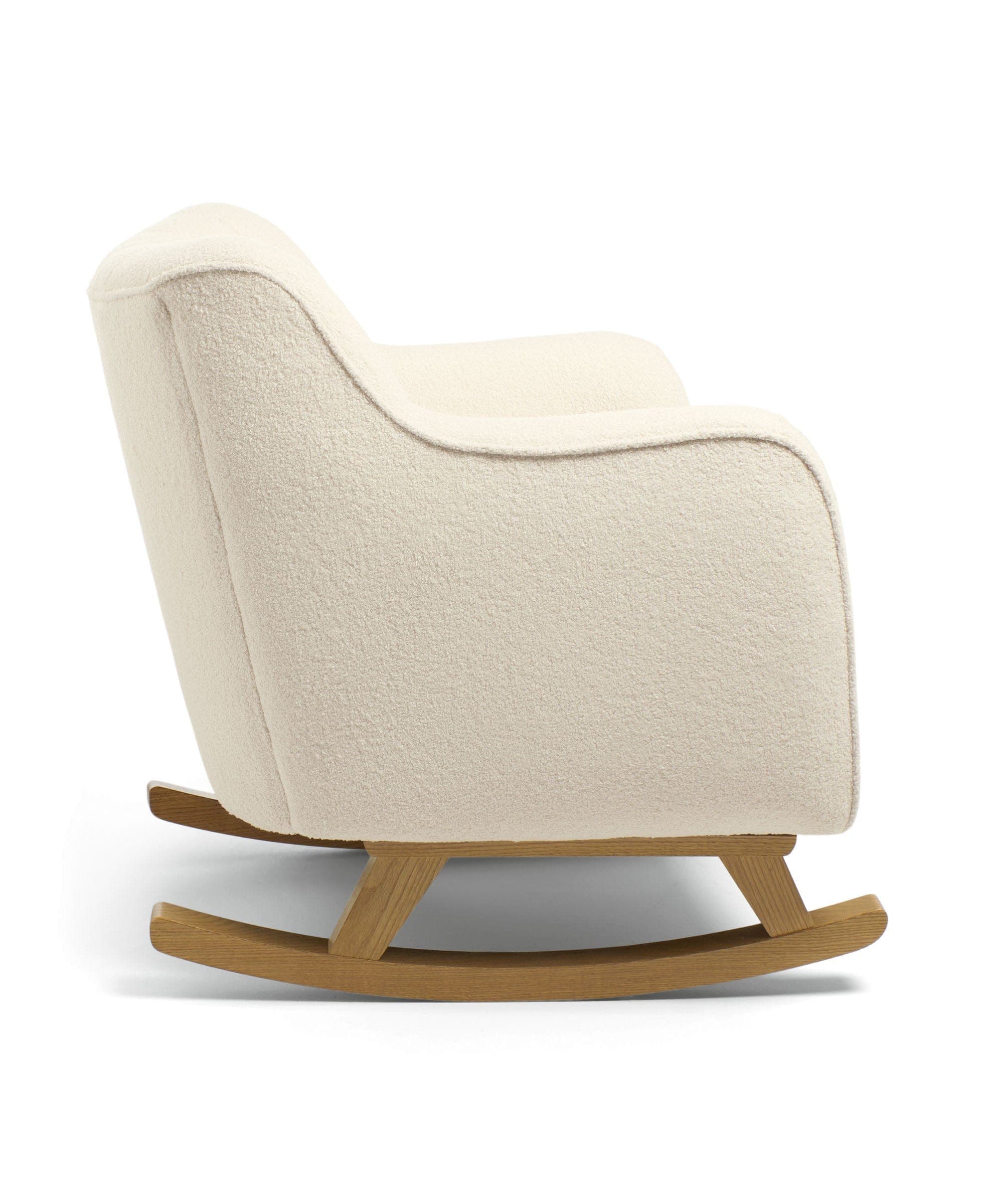 Hilston Nursing Chair & Footstool Set - Off White Boucle - Image 8